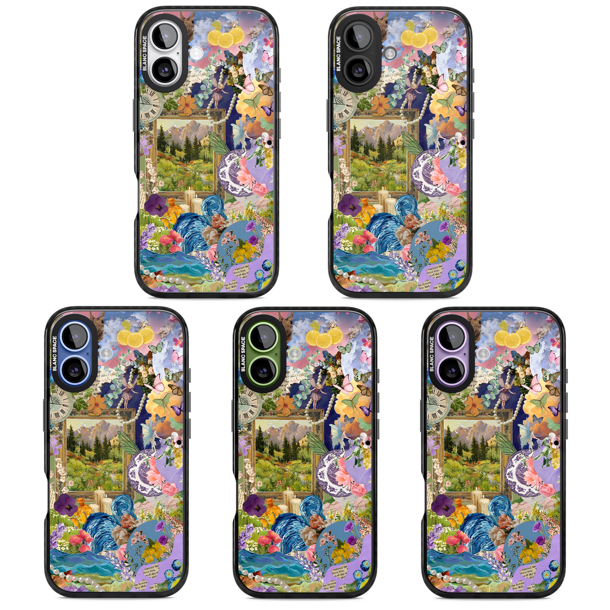 Vibrant Whimsy Collage iPhone 17 Impact Pro Black Phone Case APT Impact Protection