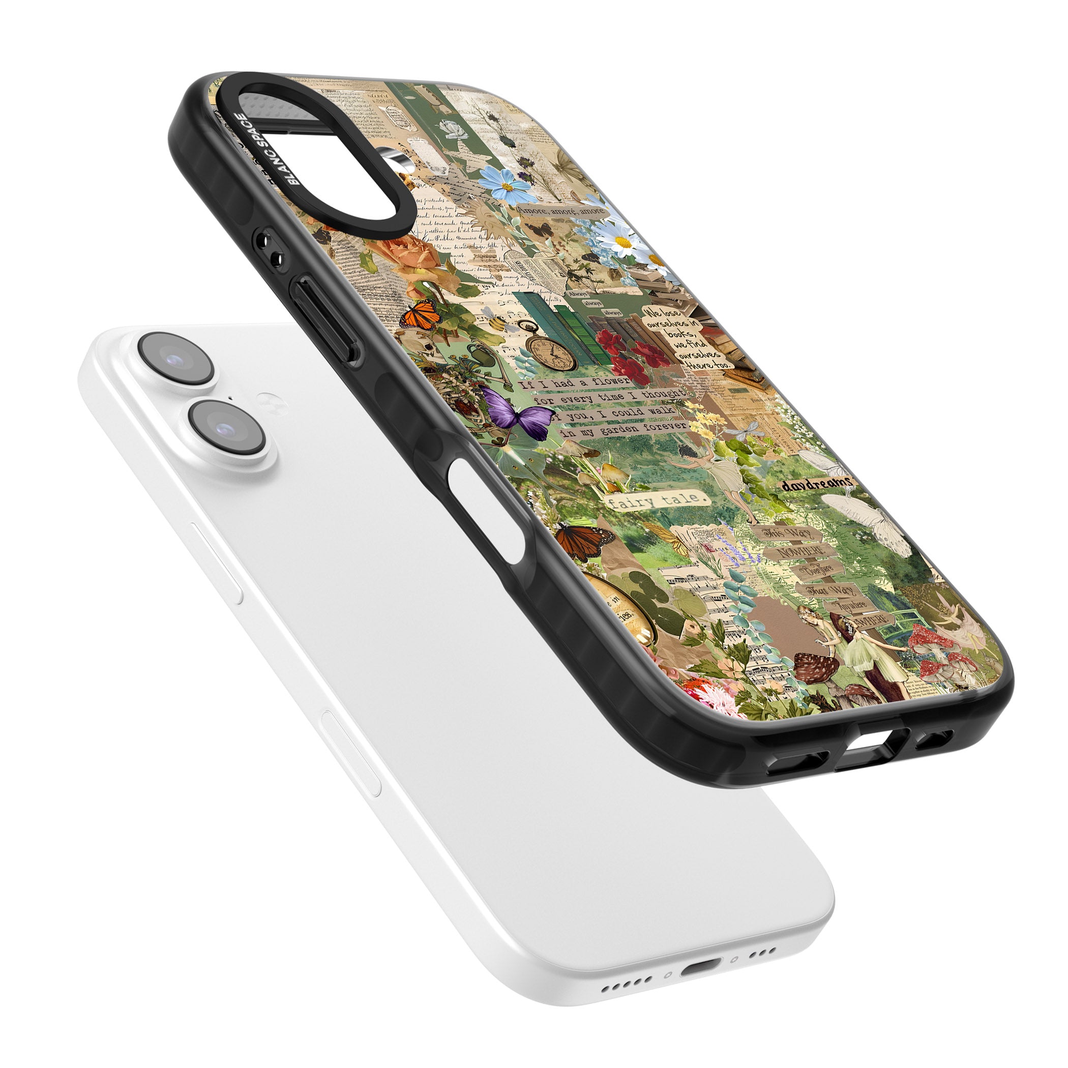 Enchanted Collage iPhone 17 Impact Pro Black Phone Case Colours