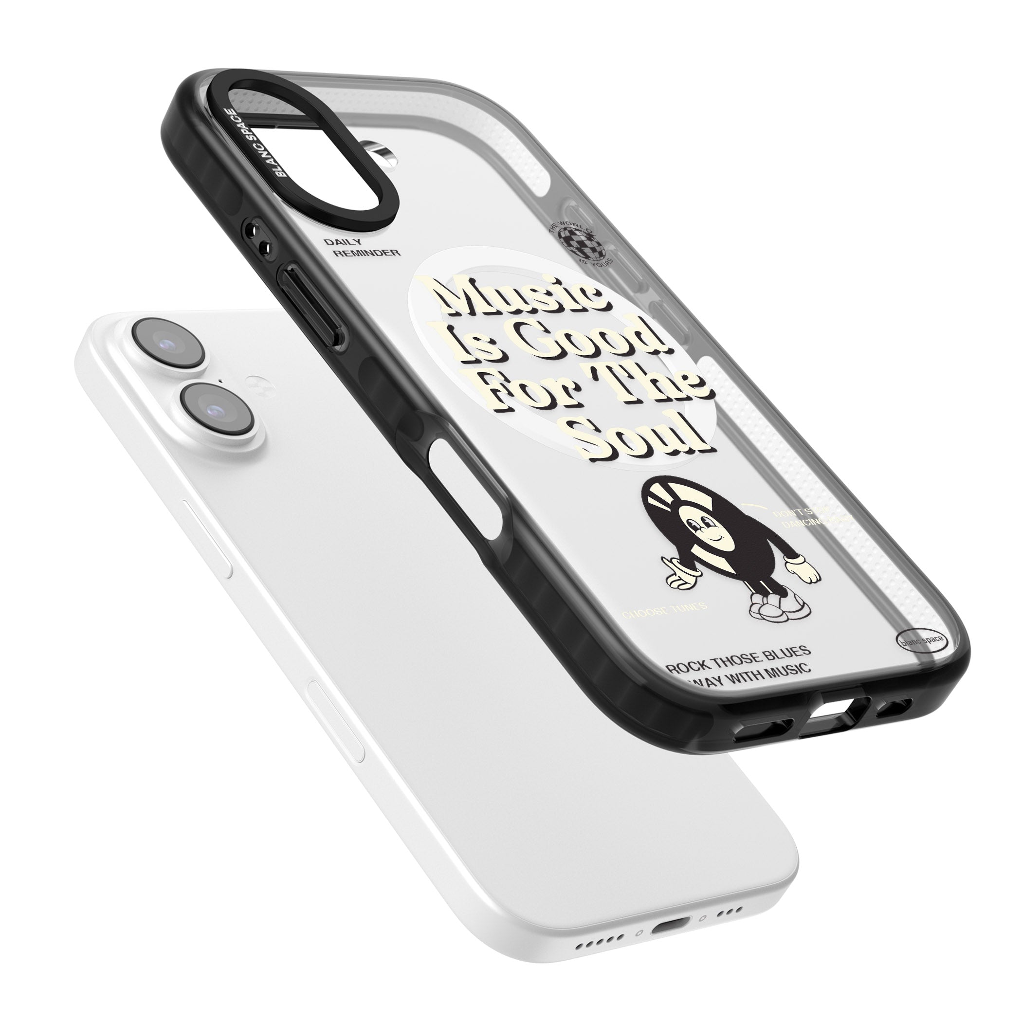 Music Is Good For The Soul iPhone 17 Impact Pro Black Phone Case Colours