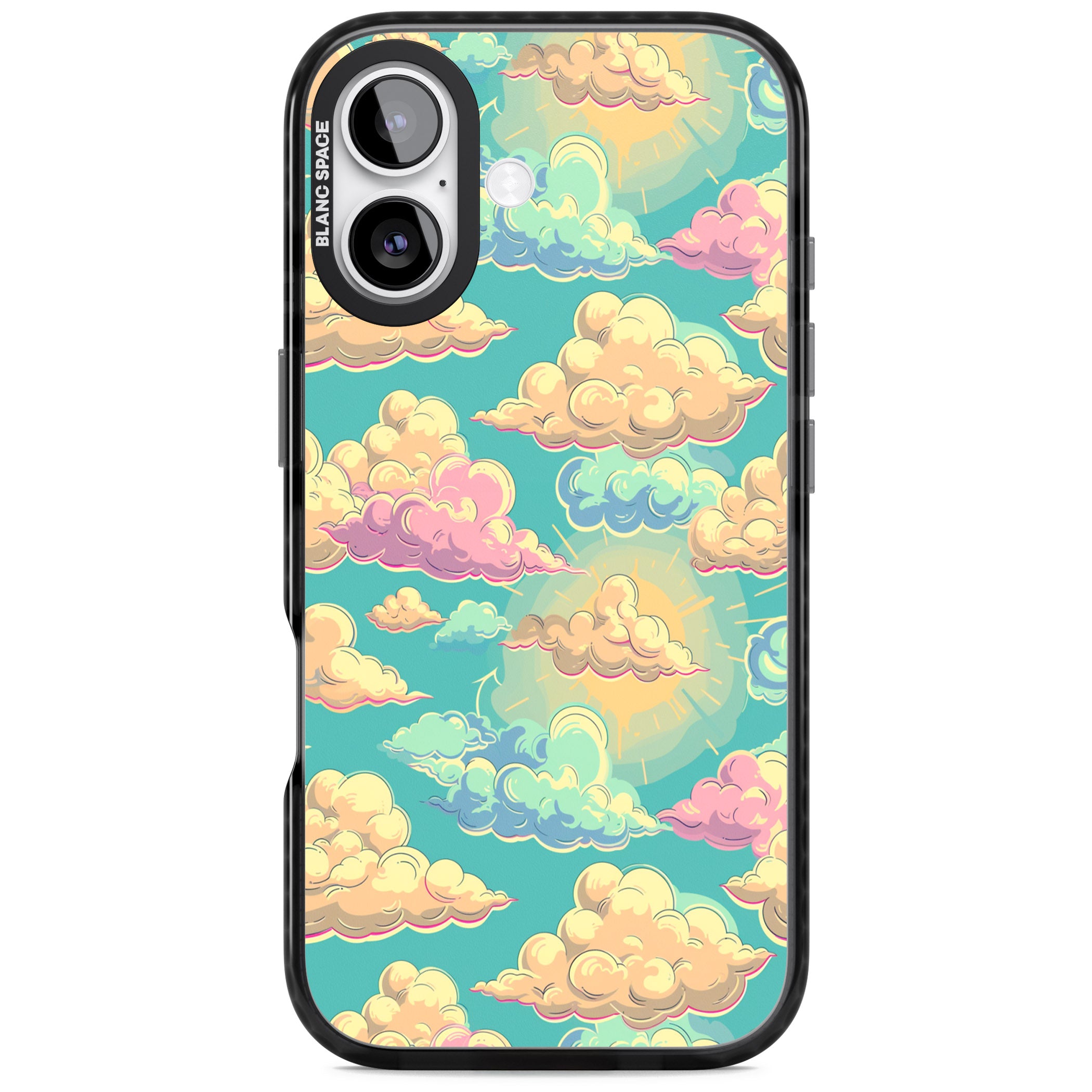 Pastel Clouds iPhone 17 Impact Pro Black Phone Case