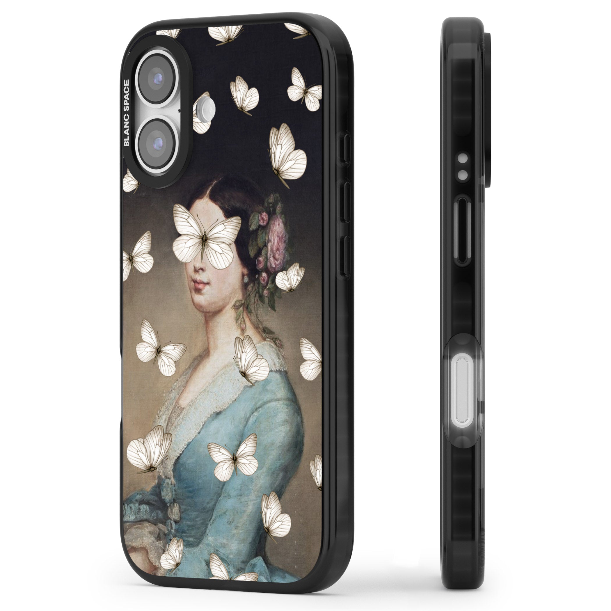 Butterfly Beauty iPhone 17 Impact Pro Black Phone Case Side Profile
