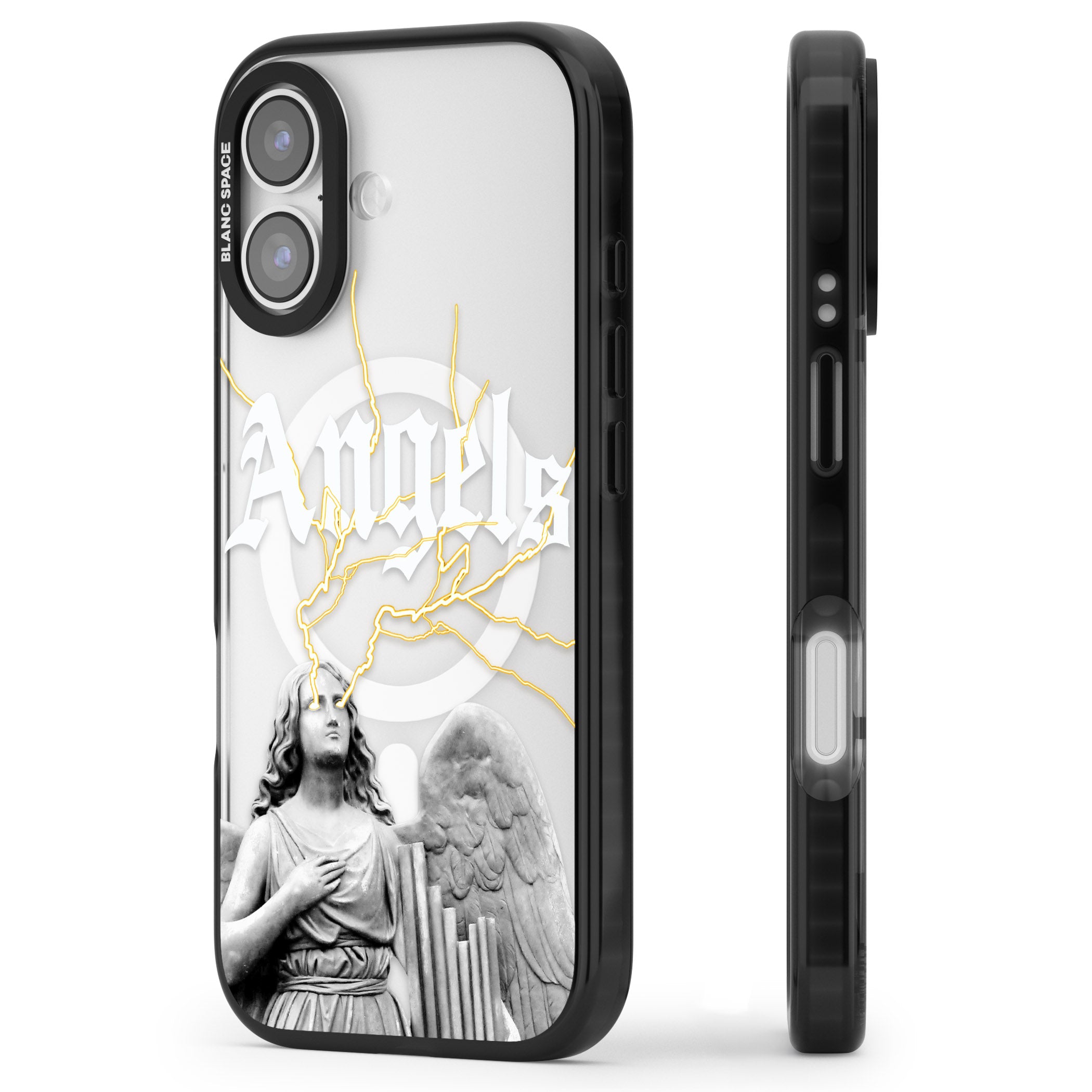 Angels iPhone 17 Impact Pro Black Phone Case Side Profile