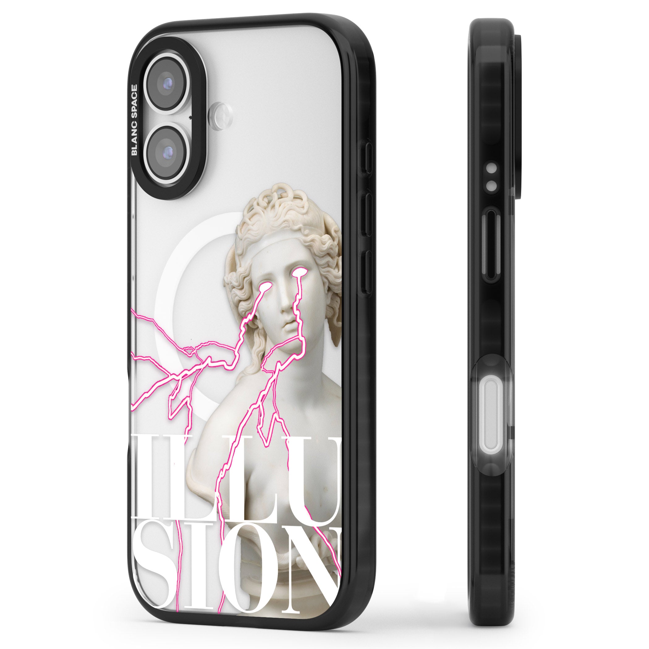 Illusion iPhone 17 Impact Pro Black Phone Case Side Profile