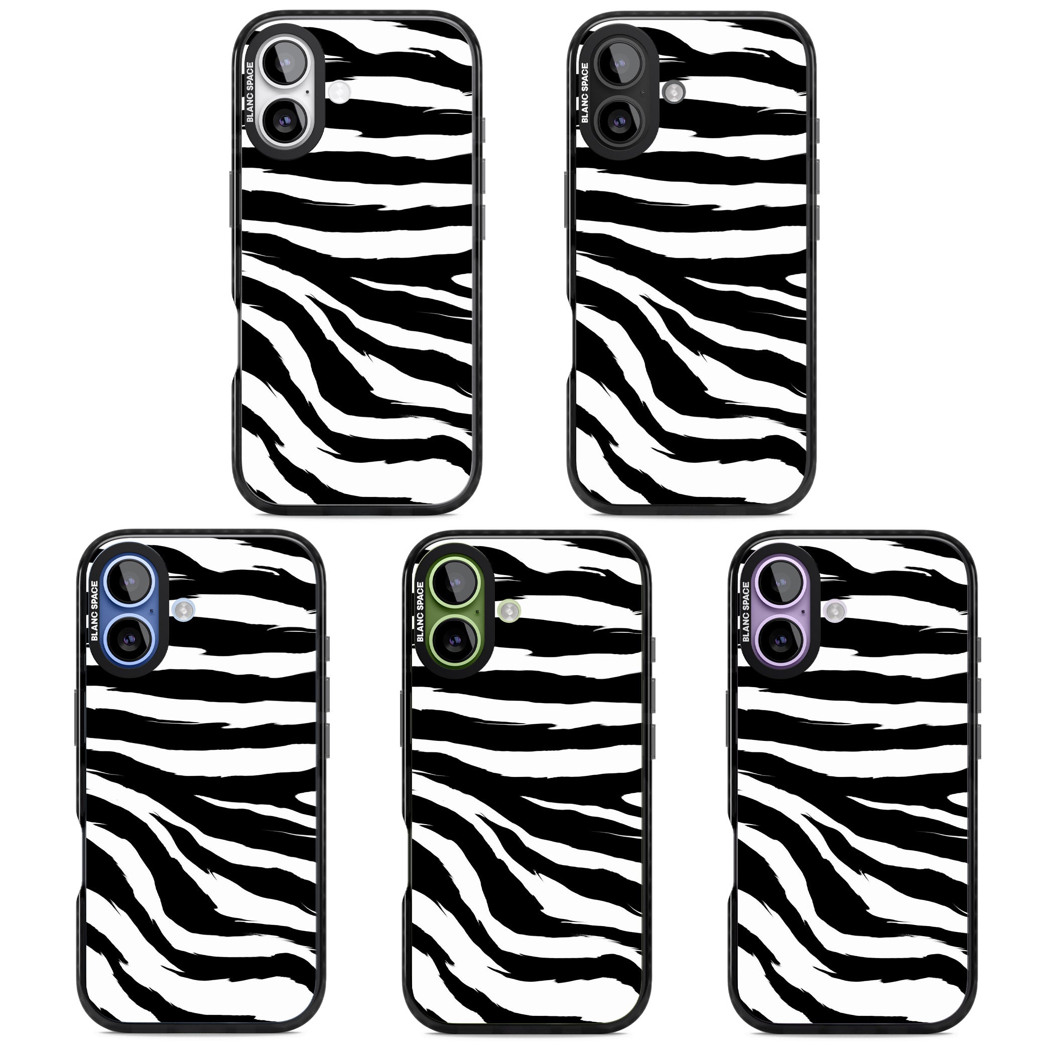 Black Zebra Print iPhone 17 Impact Pro Black Phone Case APT Impact Protection