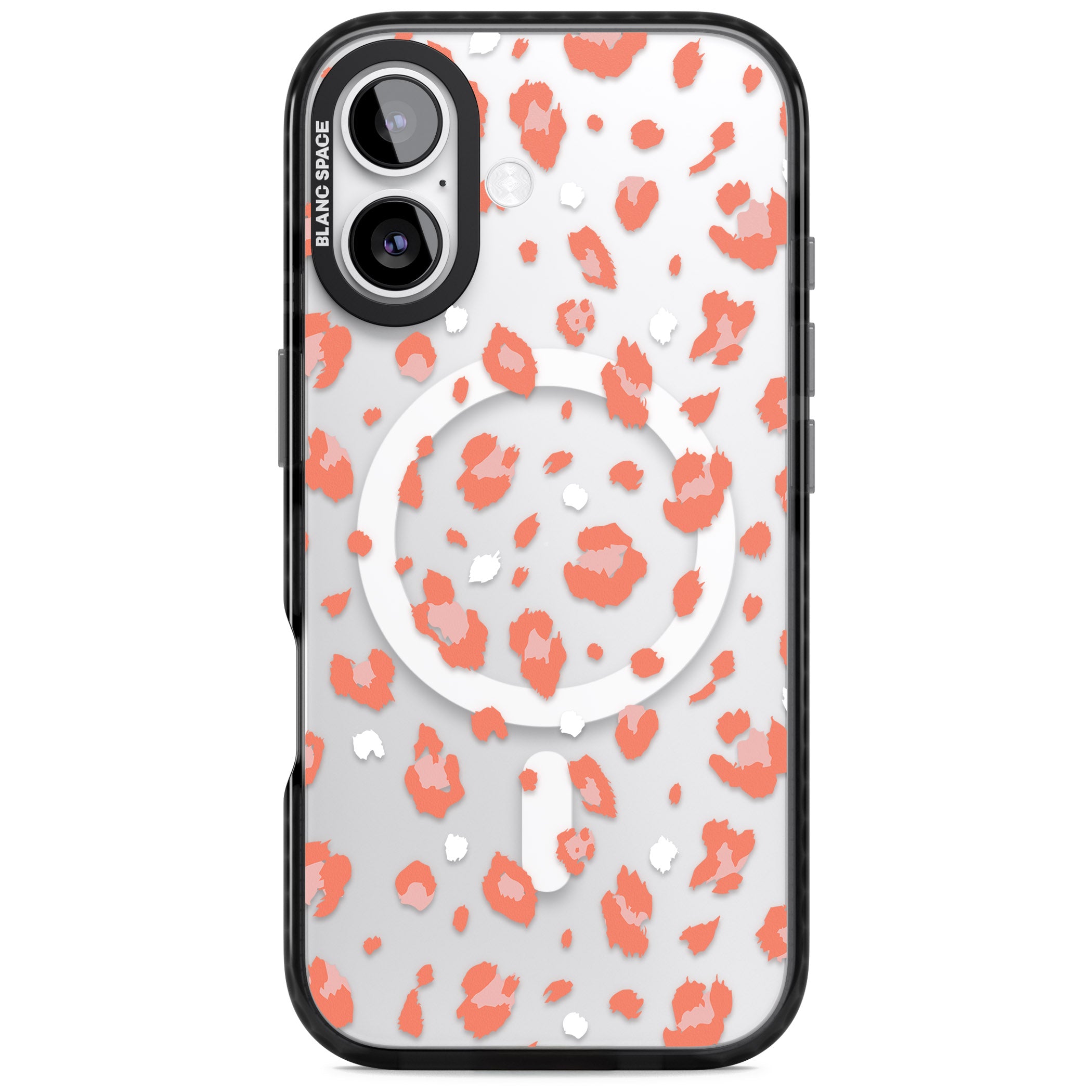 Two Colour Jaguar Transparent Animal Print iPhone 17 Impact Pro Black Phone Case