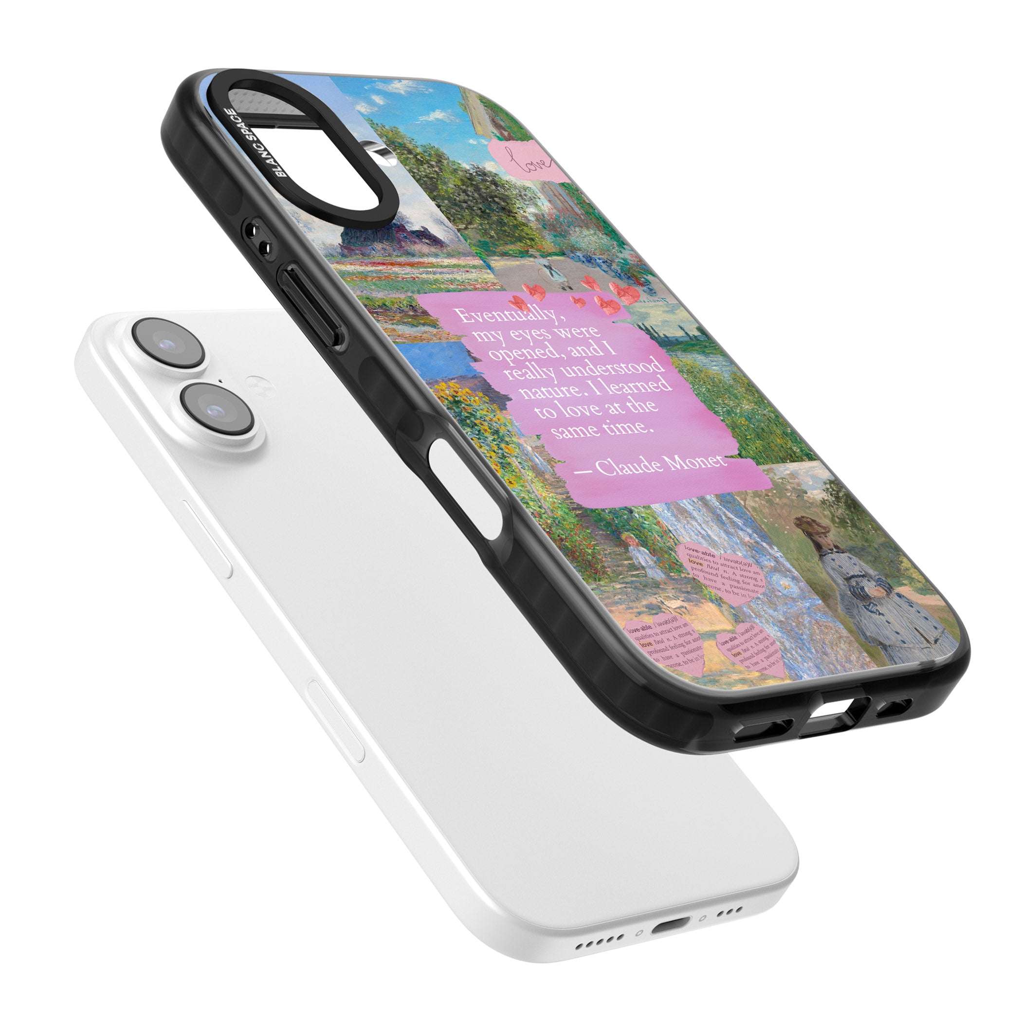 Monet 'Eyes Were Opened' Collage iPhone 17 Impact Pro Black Phone Case Colours