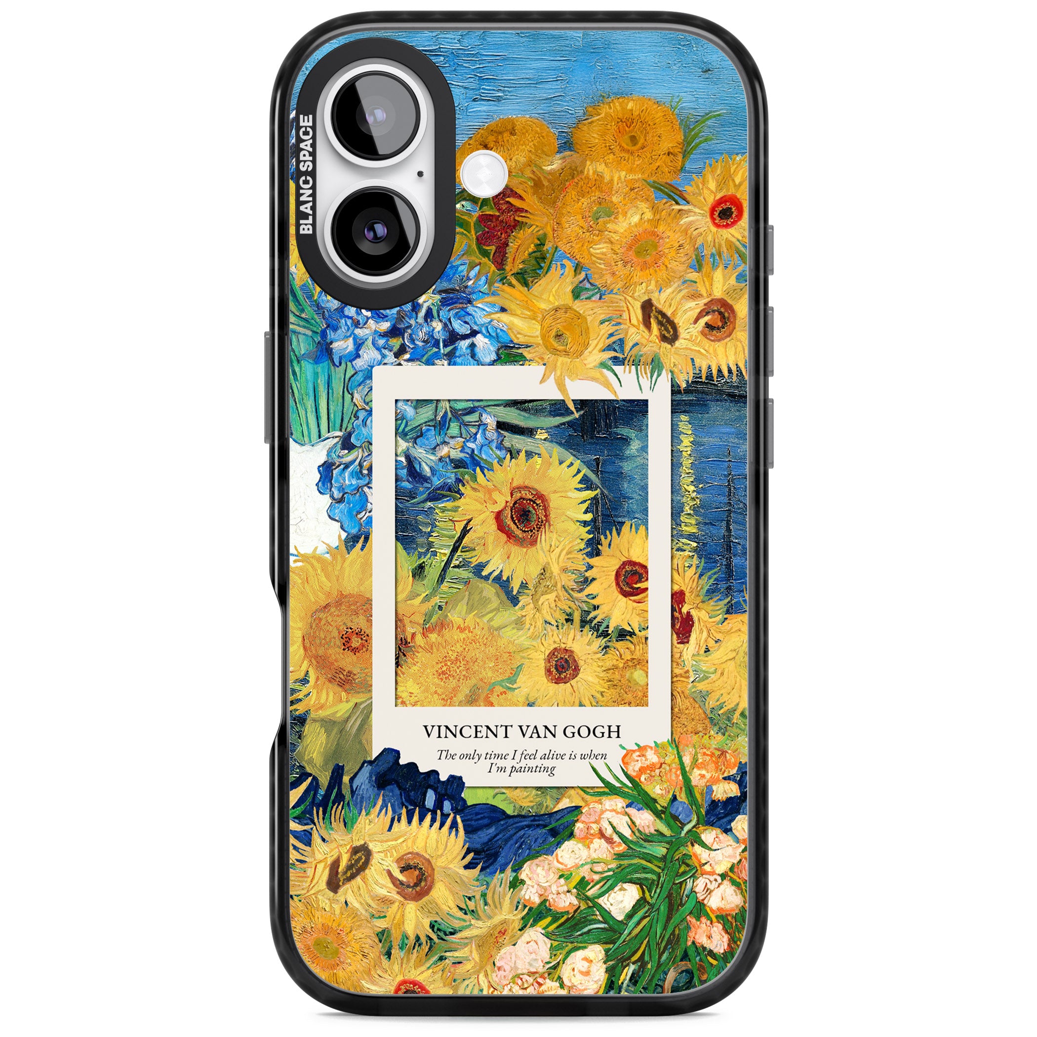 Van Gogh Sunflowers iPhone 17 Impact Pro Black Phone Case