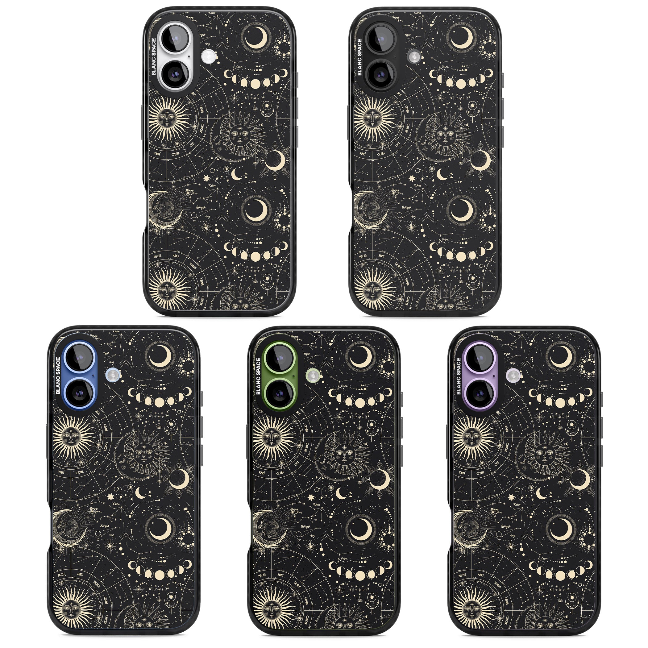 Celestial Suns, Moons & Zodiacs iPhone 17 Impact Pro Black Phone Case APT Impact Protection