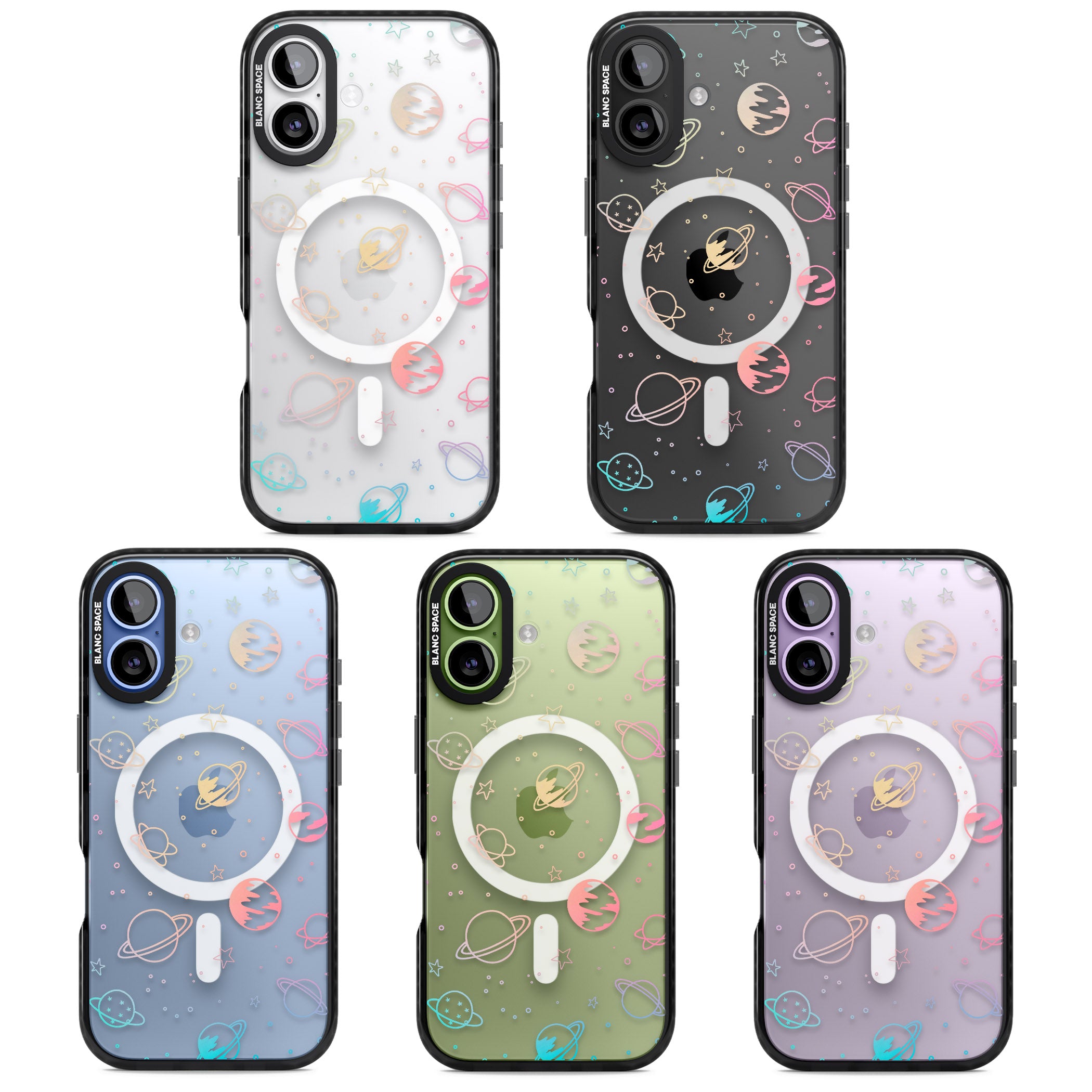 Pastel Space Universe iPhone 17 Impact Pro Black Phone Case APT Impact Protection