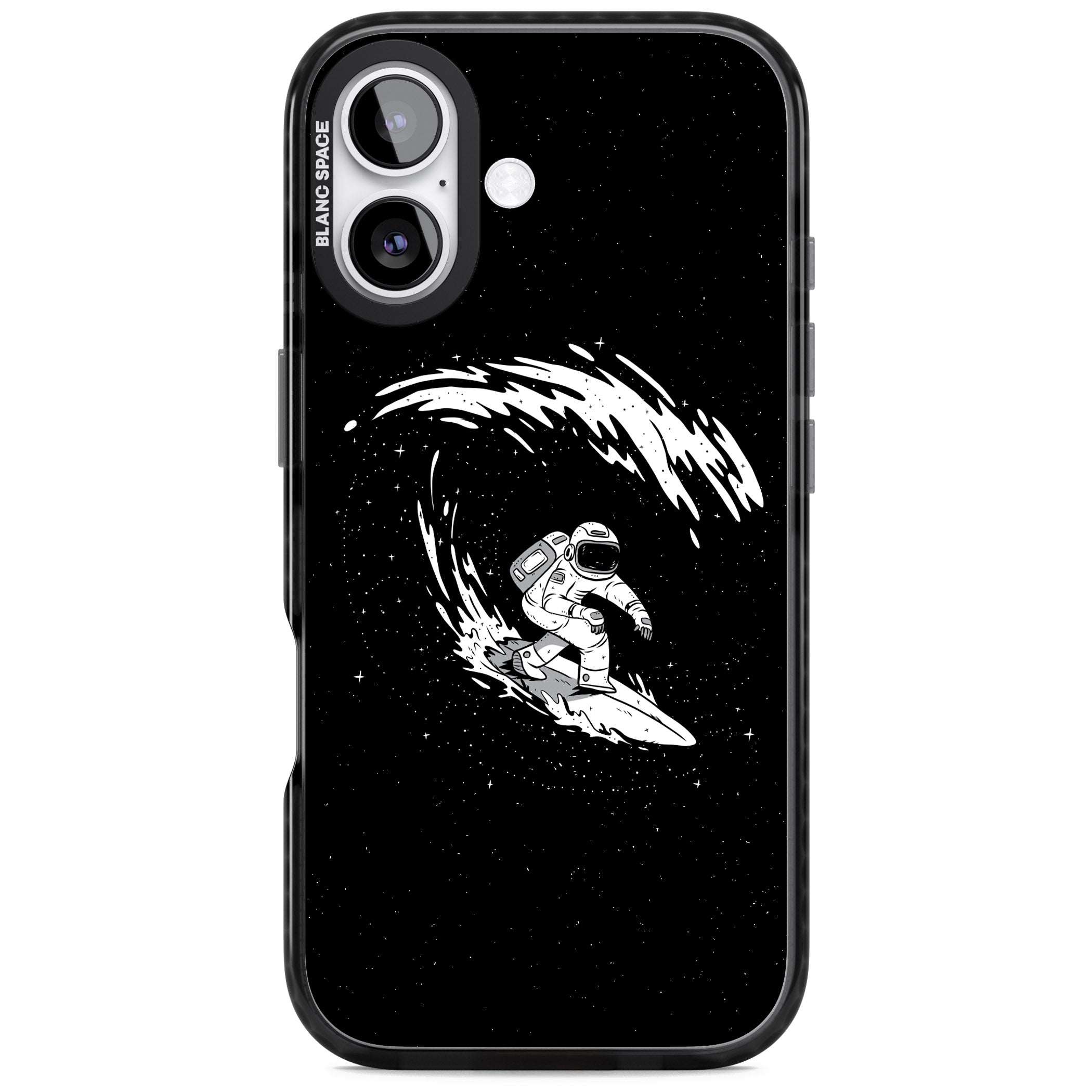 Cosmic Surf iPhone 17 Impact Pro Black Phone Case