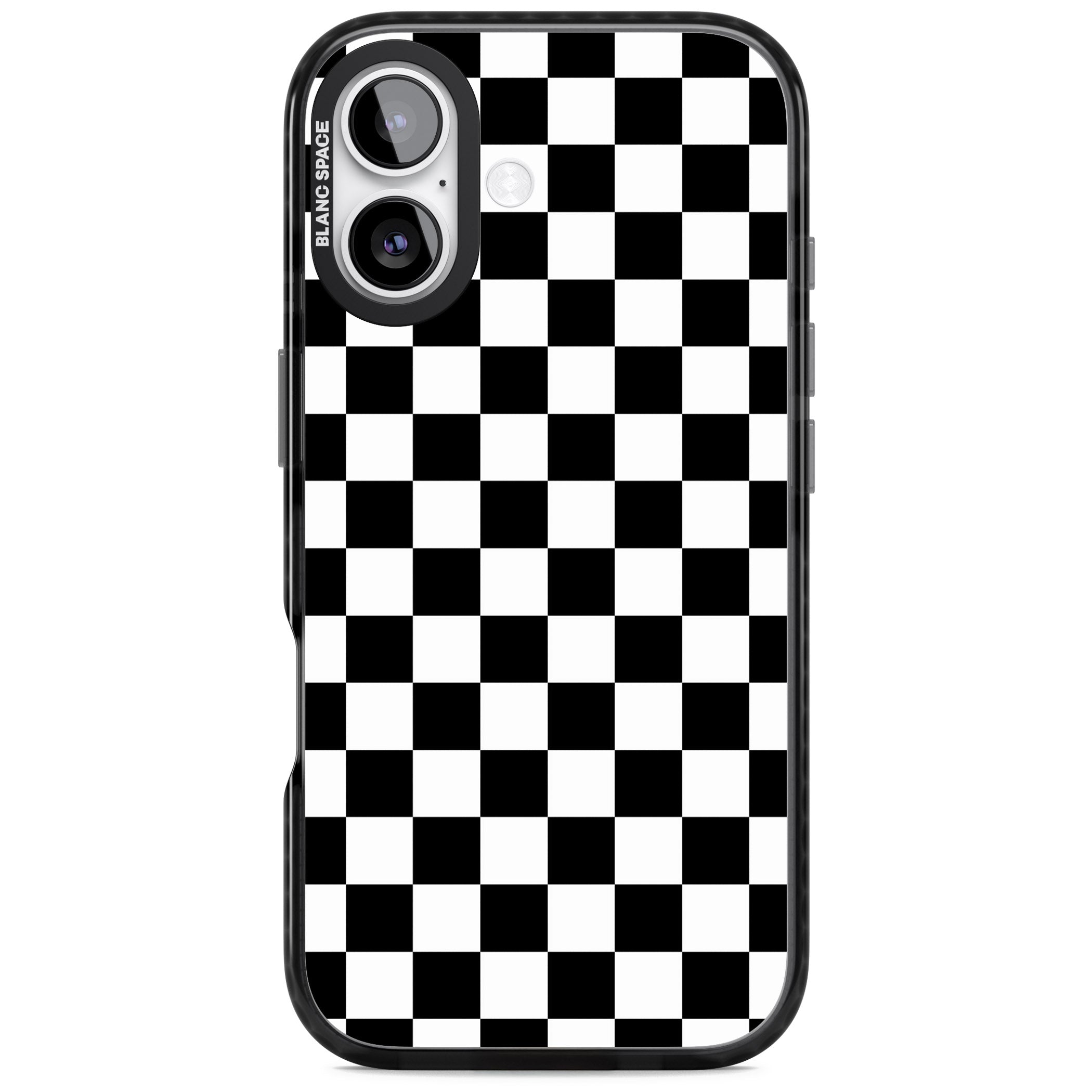 Black Checkered iPhone 17 Impact Pro Black Phone Case