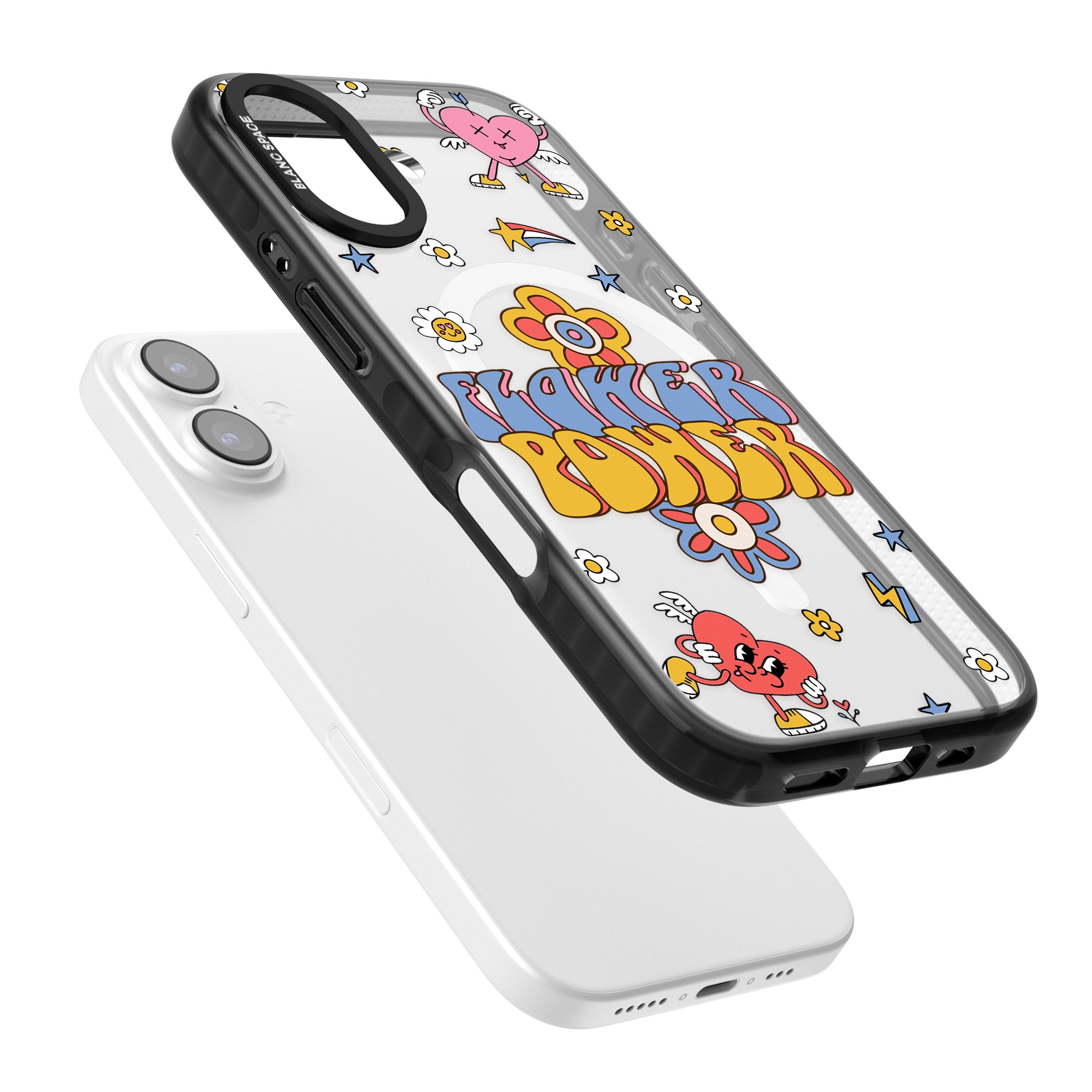 Flower Power iPhone 17 Impact Pro Black Phone Case Colours