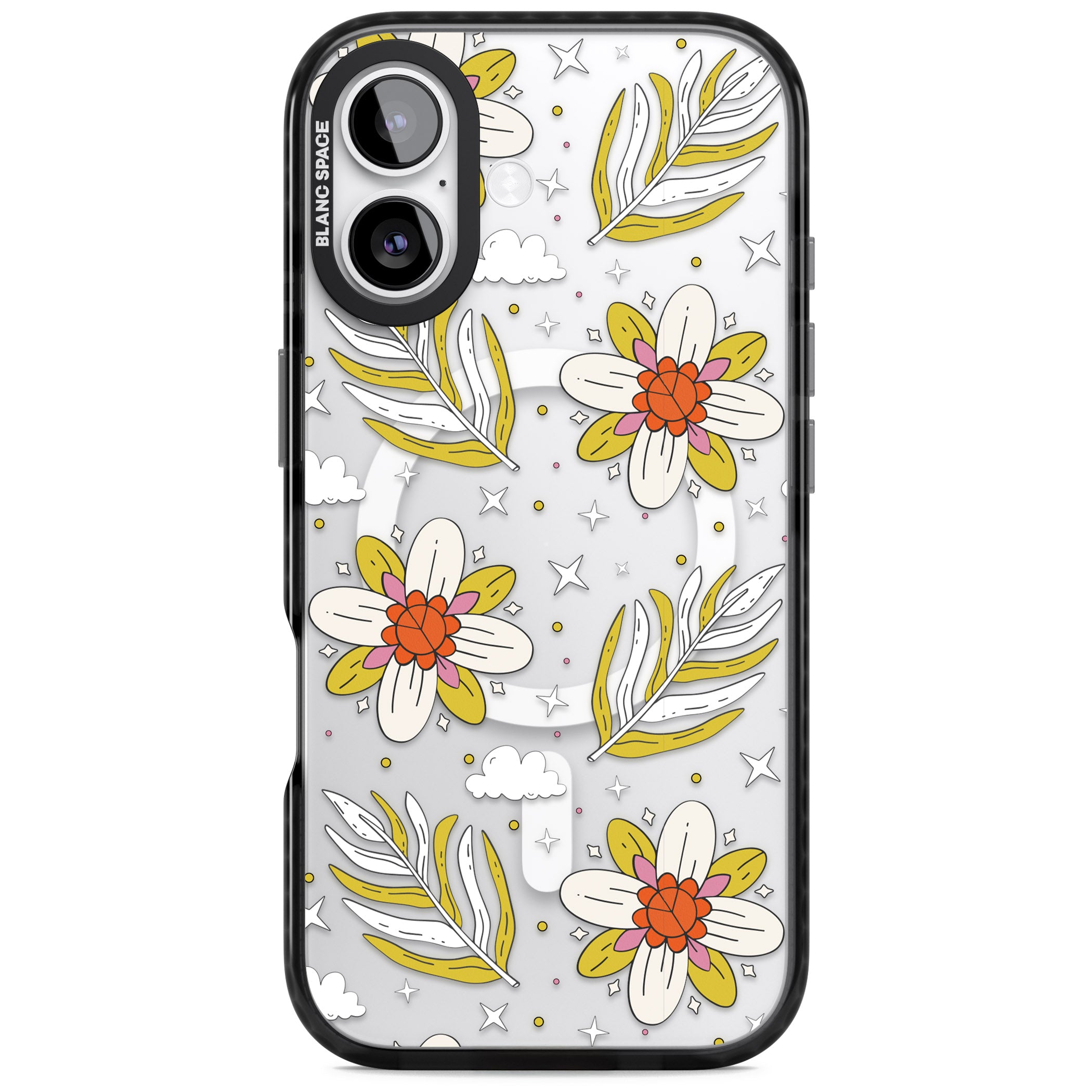 Boho Celestial Floral Dream iPhone 17 Impact Pro Black Phone Case