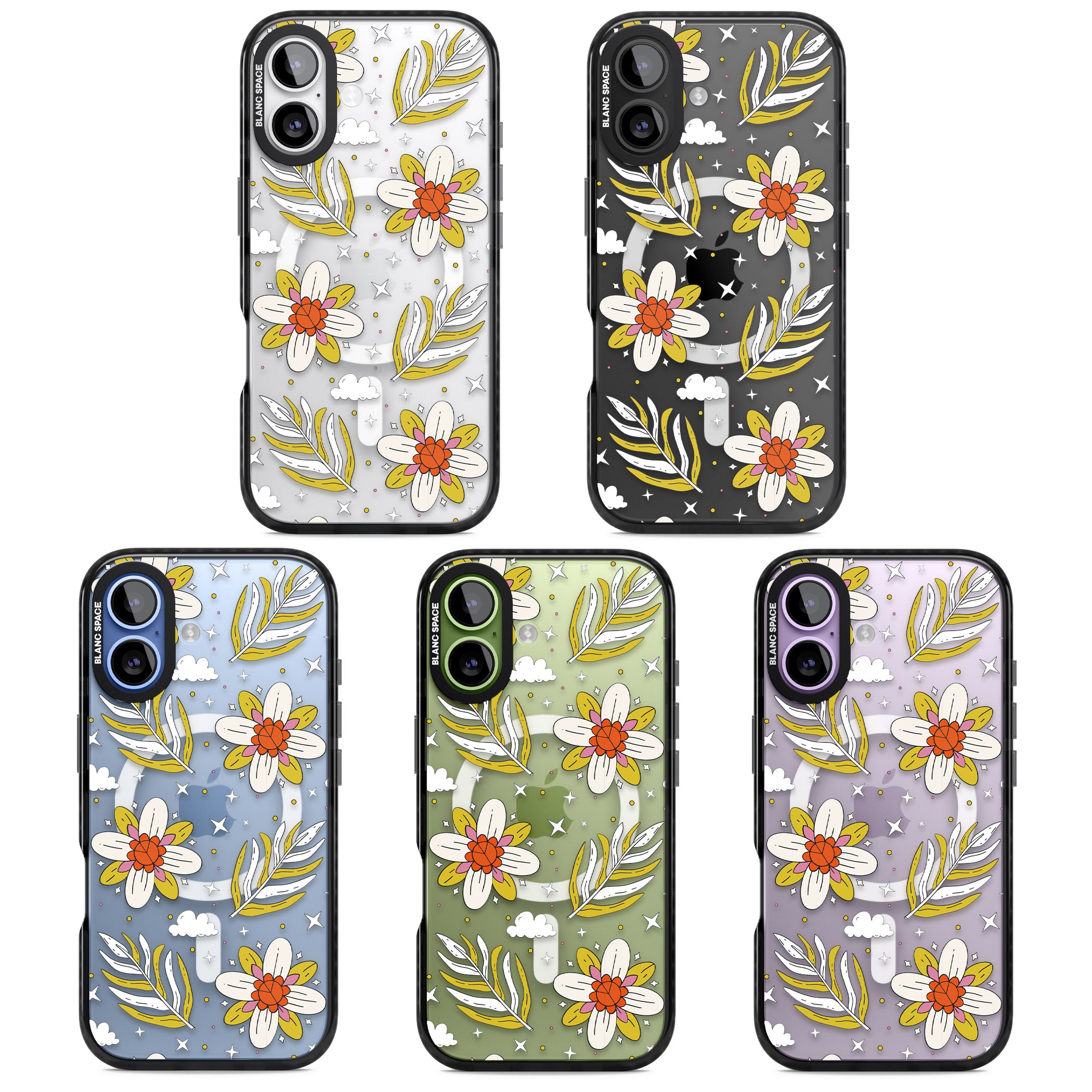 Boho Celestial Floral Dream iPhone 17 Impact Pro Black Phone Case APT Impact Protection