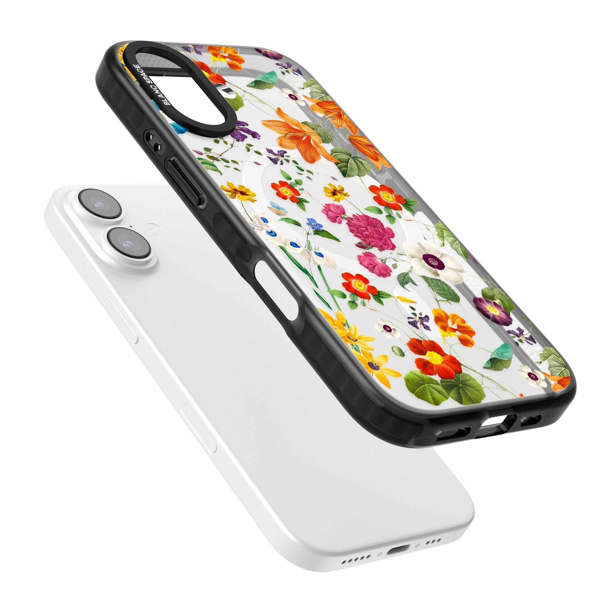 Whimsical Wildflowers iPhone 17 Impact Pro Black Phone Case Colours