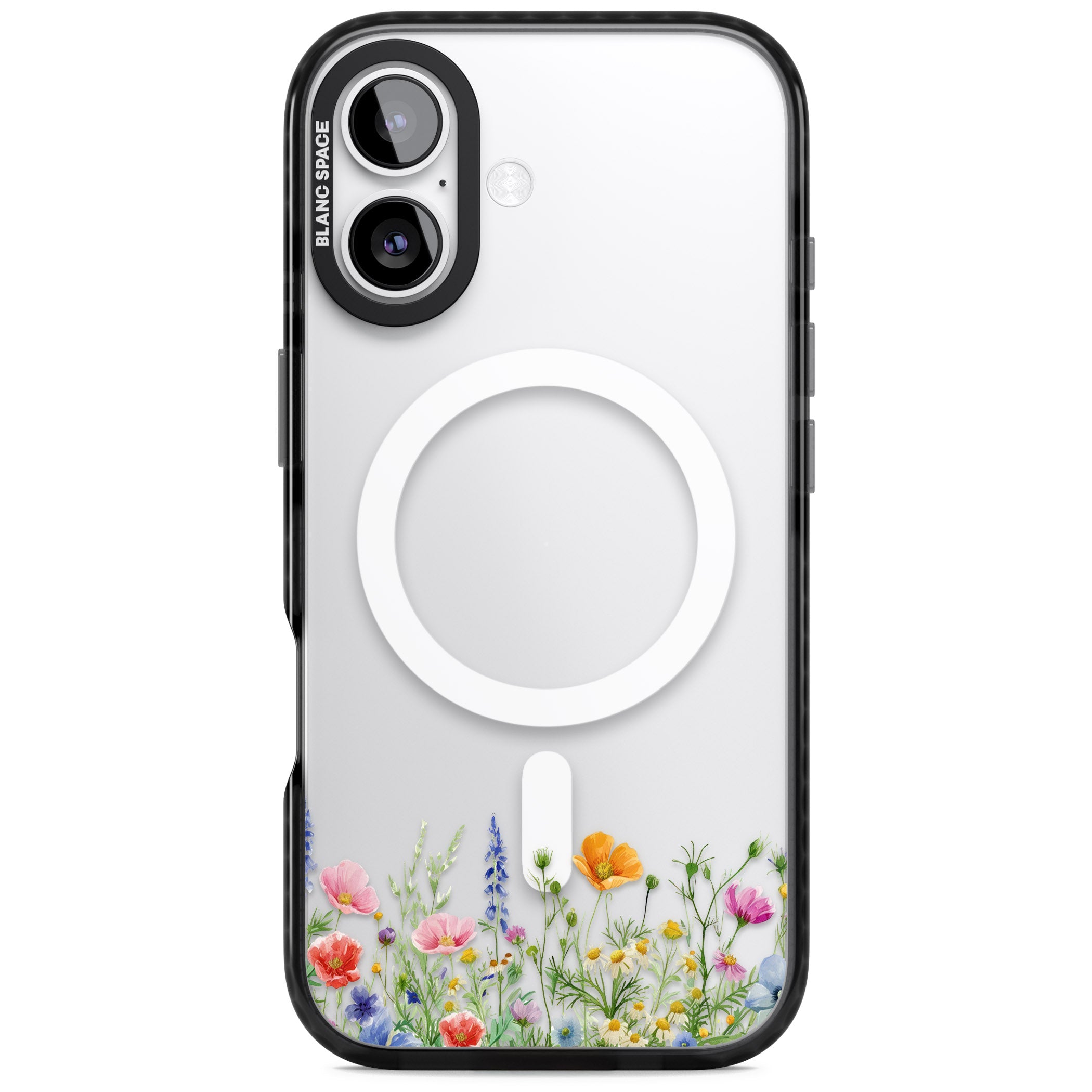 Minimal Wildflowers iPhone 17 Impact Pro Black Phone Case