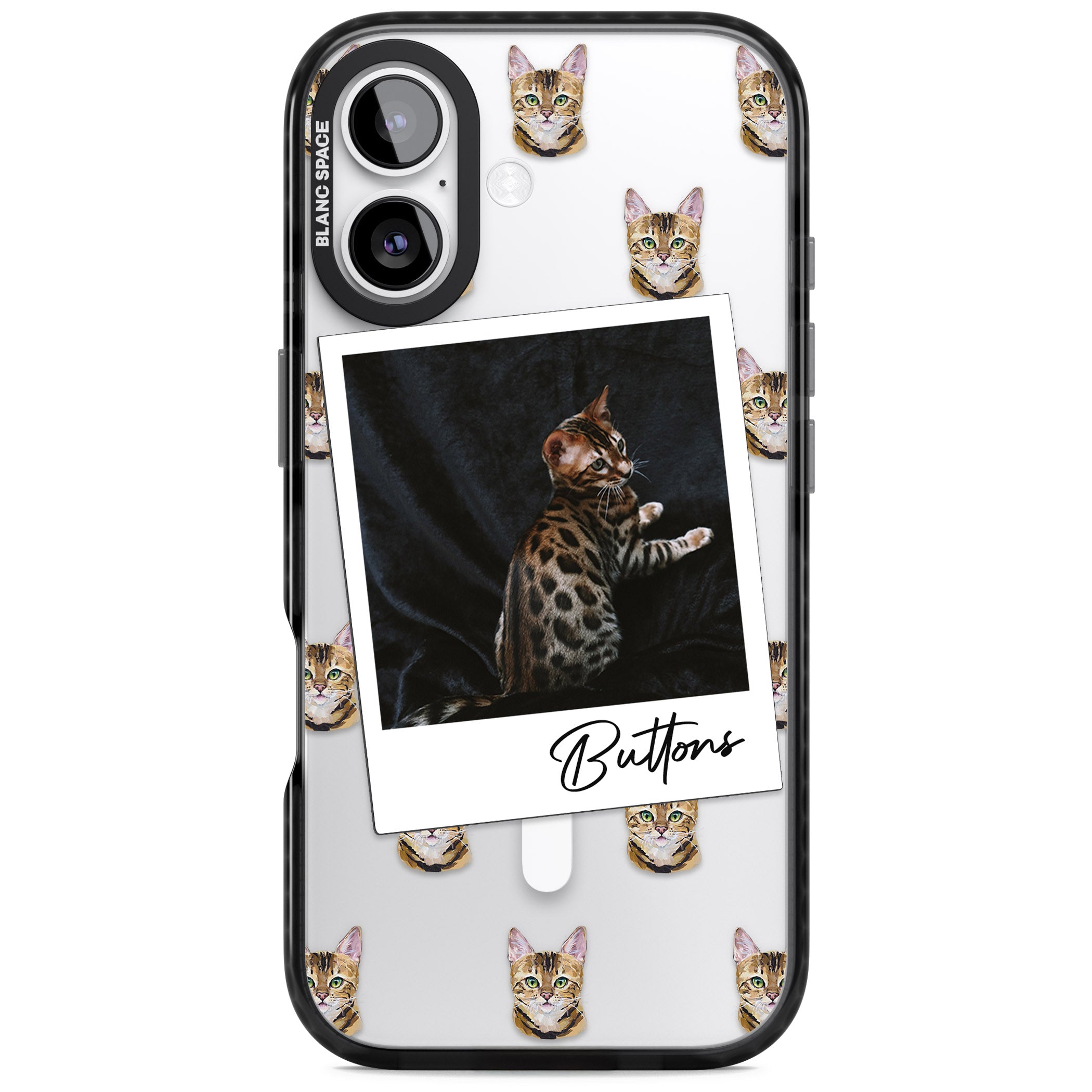 Personalised Bengal Cat Photo iPhone 17 Impact Pro Black Phone Case