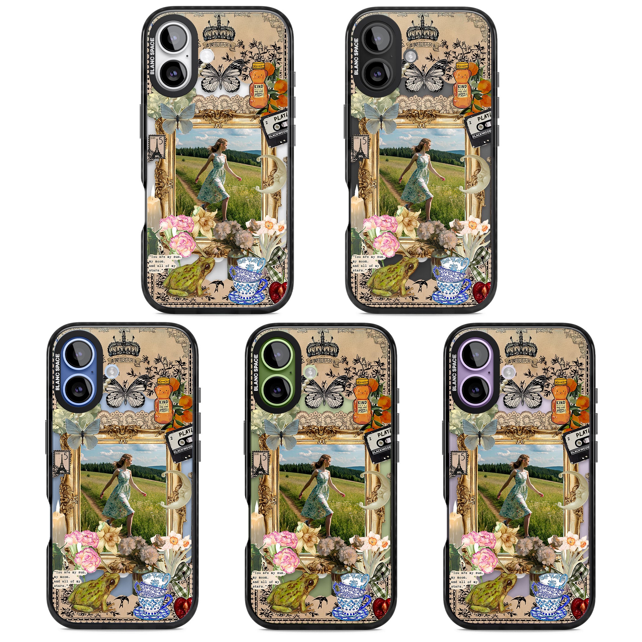 Personalised Country Collage Frame iPhone 17 Impact Pro Black Phone Case APT Impact Protection