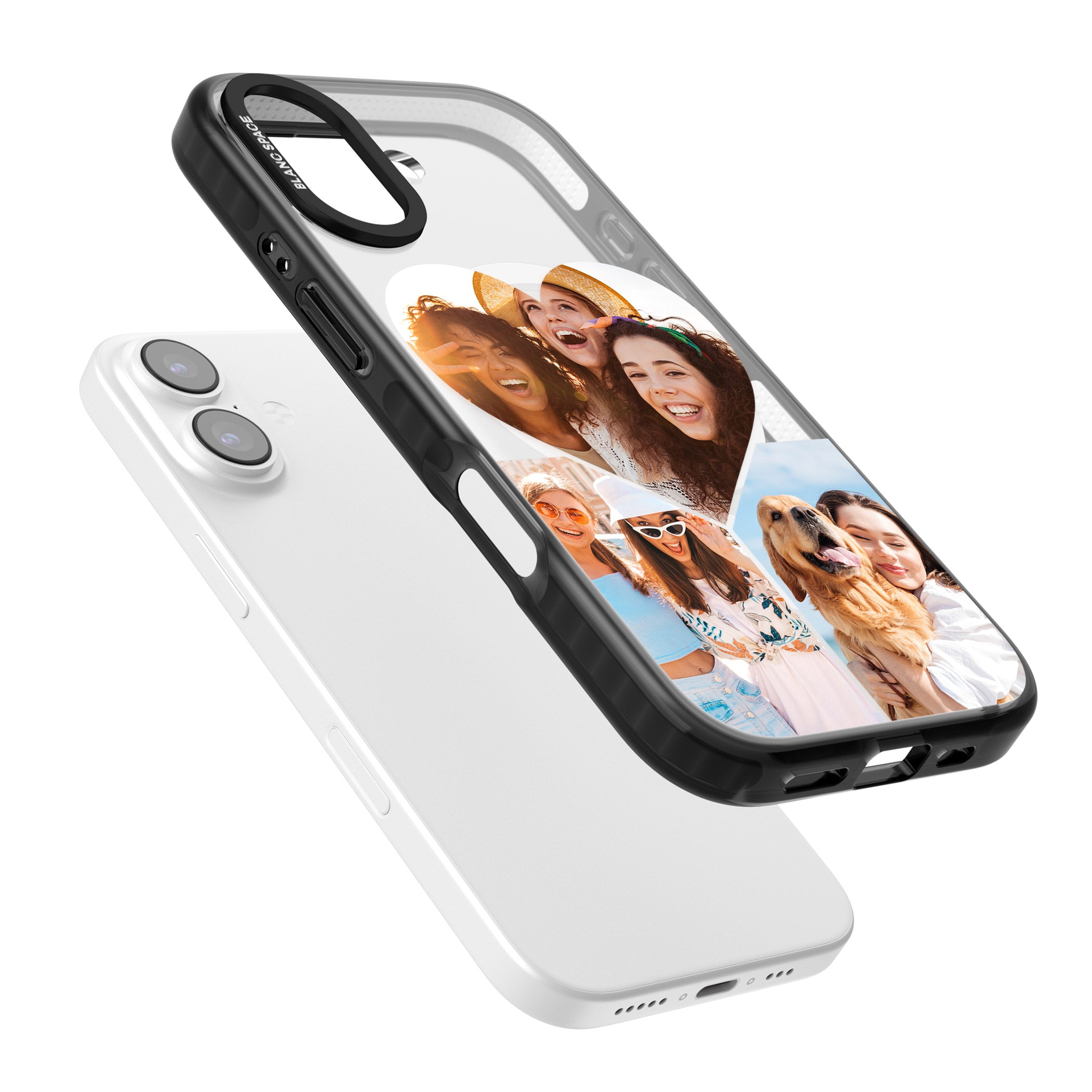 Personalised Heart Photo iPhone 17 Impact Pro Black Phone Case Colours