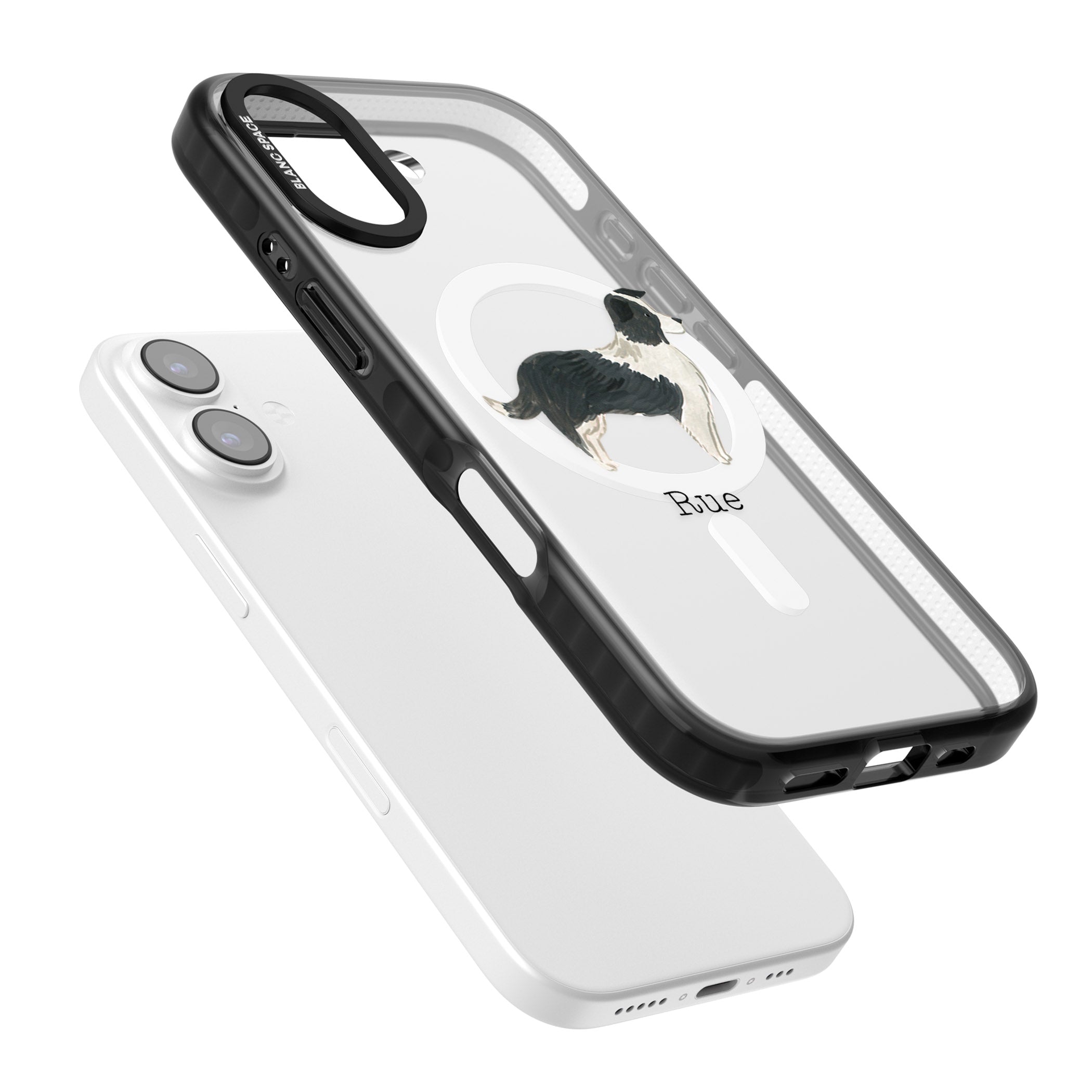 Personalised Border Collie iPhone 17 Impact Pro Black Phone Case Colours