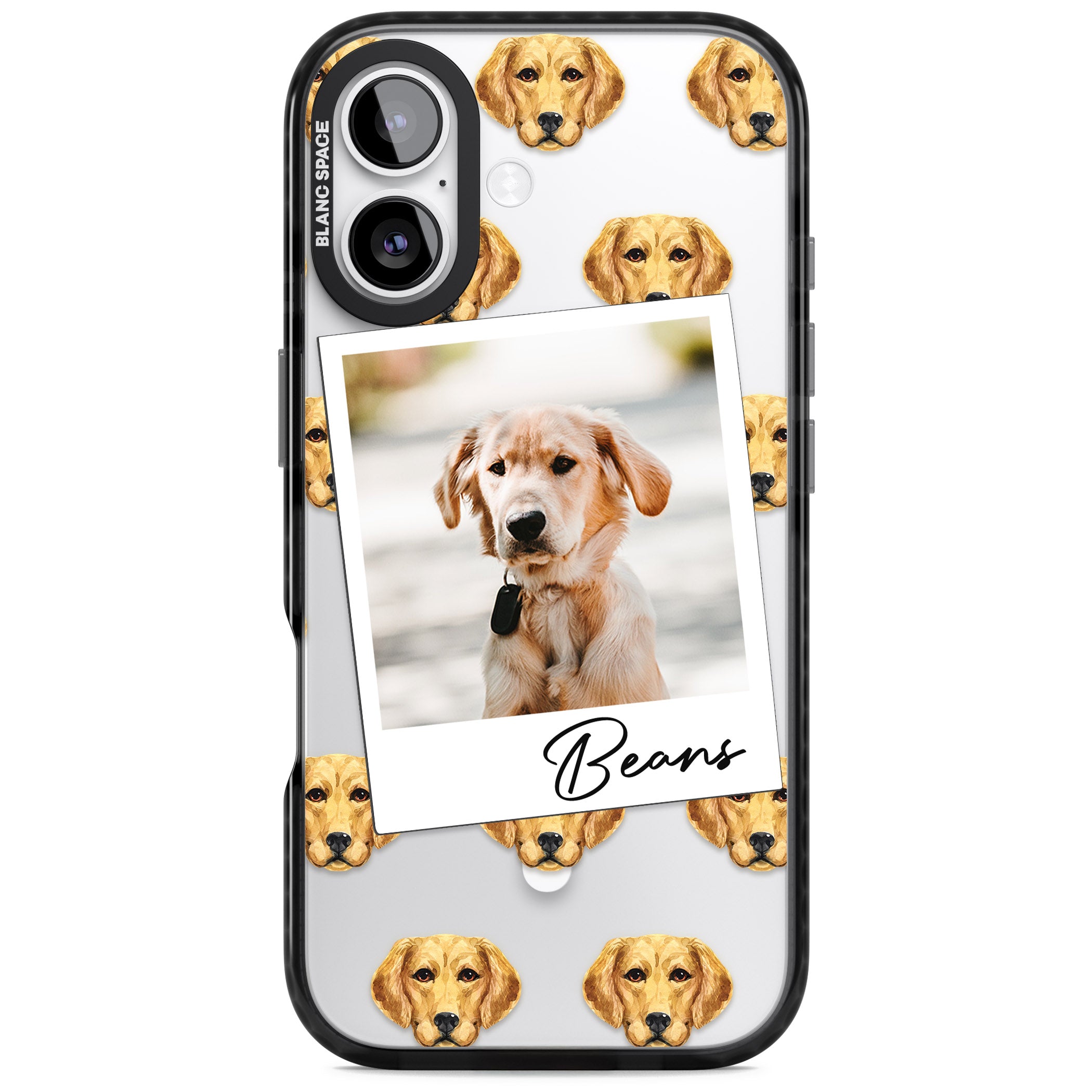 Personalised Labrador Instant Camera Photo iPhone 17 Impact Pro Black Phone Case