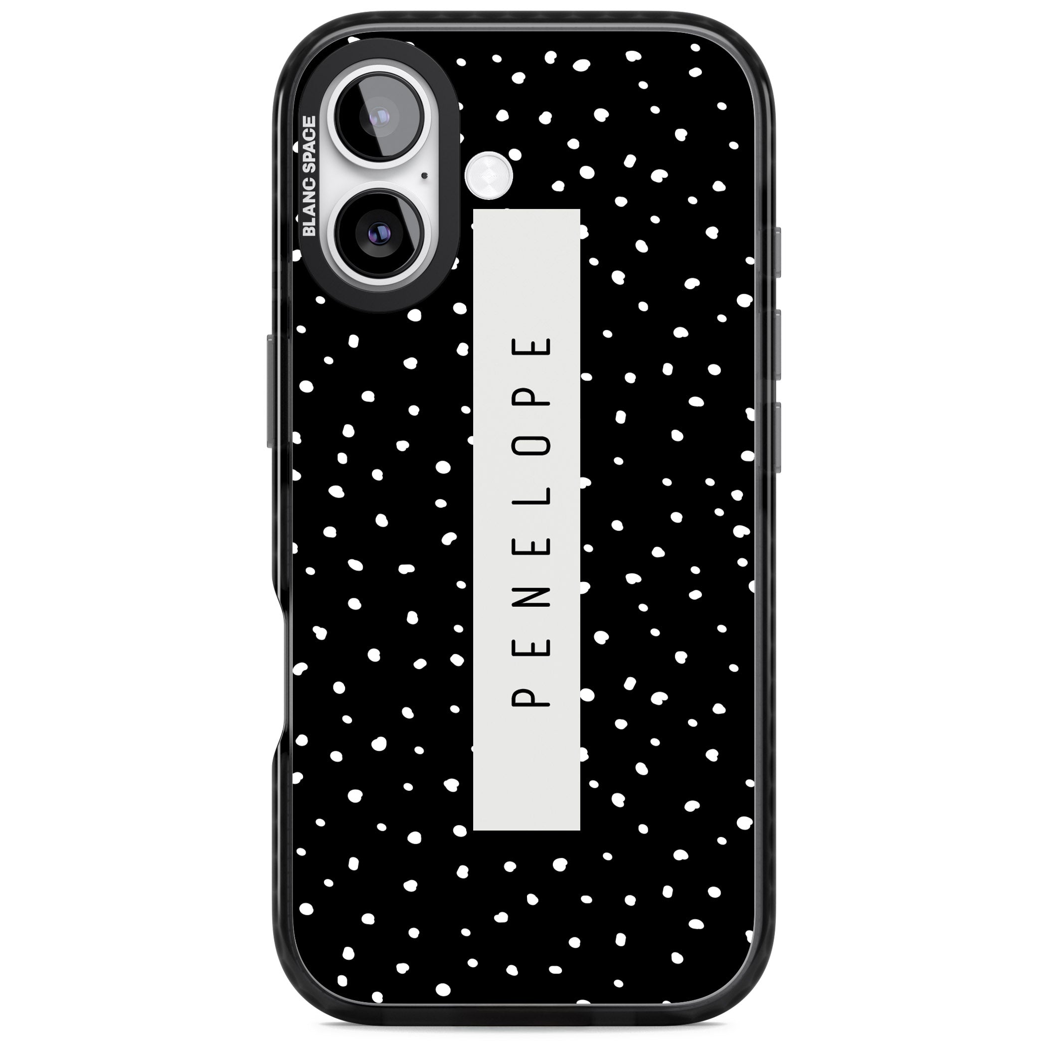 Personalised Black Dots iPhone 17 Impact Pro Black Phone Case