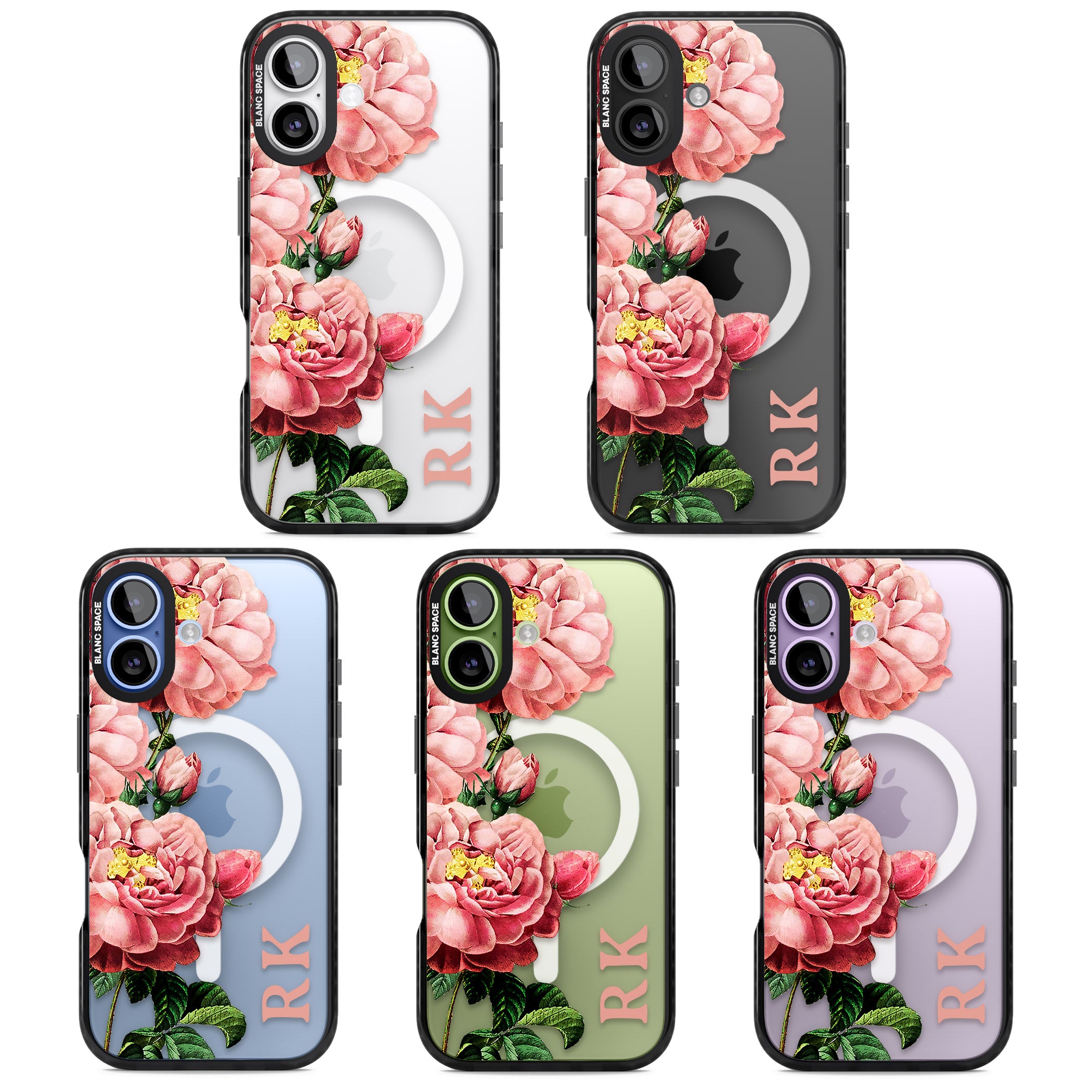 Personalised Vintage Floral Peonies iPhone 17 Impact Pro Black Phone Case APT Impact Protection