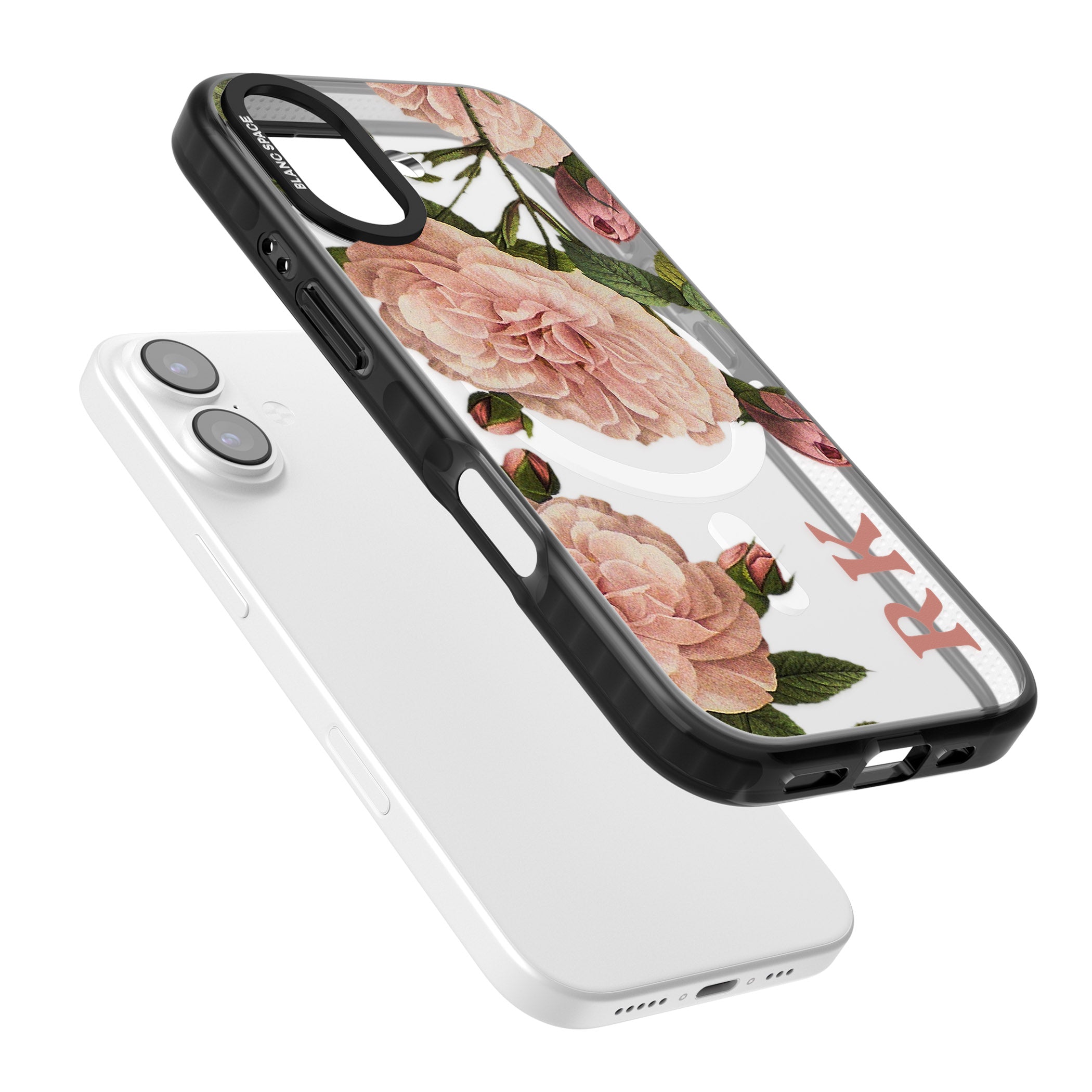 Personalised Vintage Floral iPhone 17 Impact Pro Black Phone Case Colours