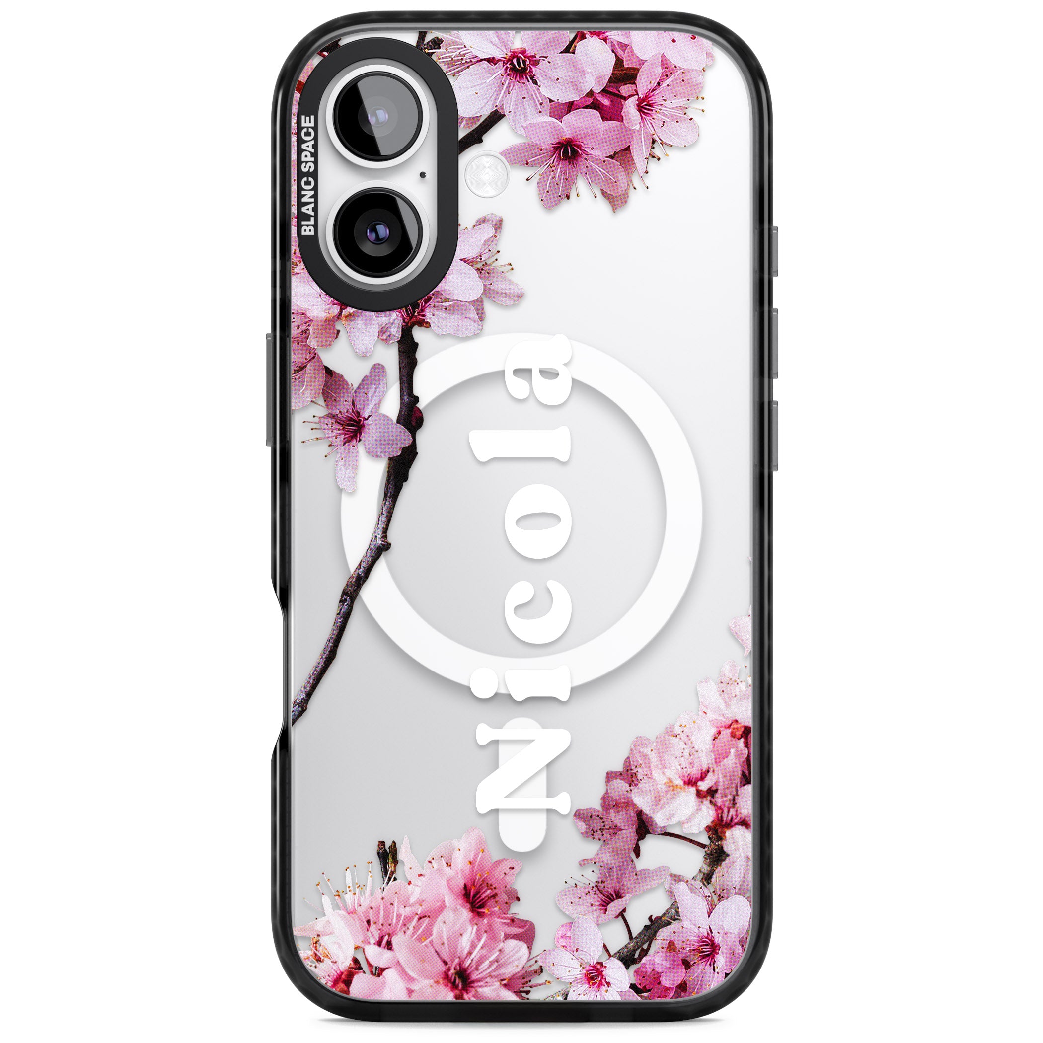 Personalised Cherry Blossom Elegance Classic iPhone 17 Impact Pro Black Phone Case