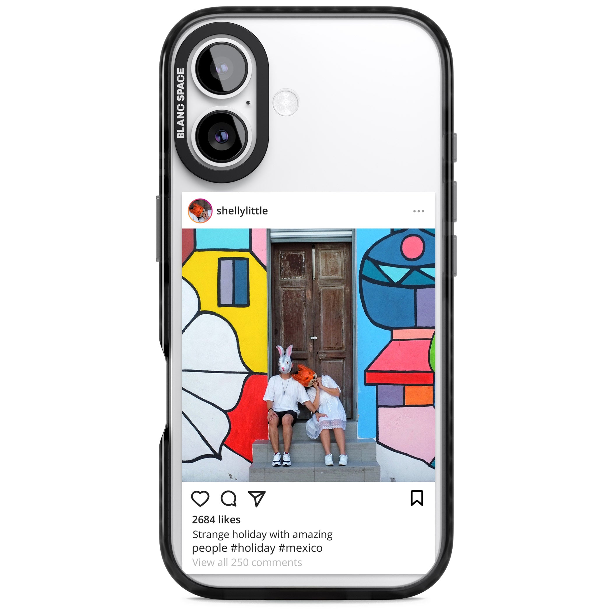 Personalised Instagram iPhone 17 Impact Pro Black Phone Case