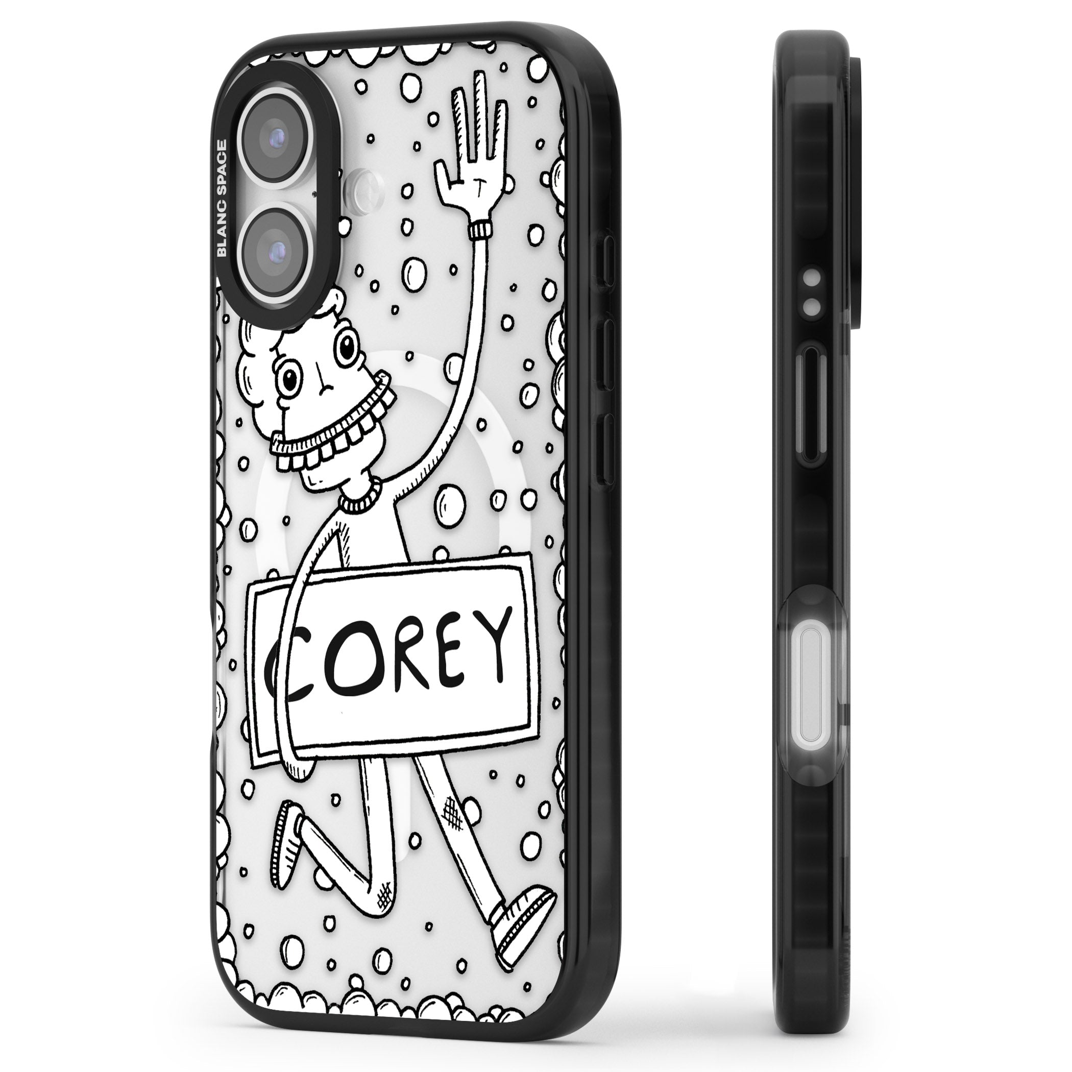 Personalised Banner Boy iPhone 17 Impact Pro Black Phone Case Side Profile