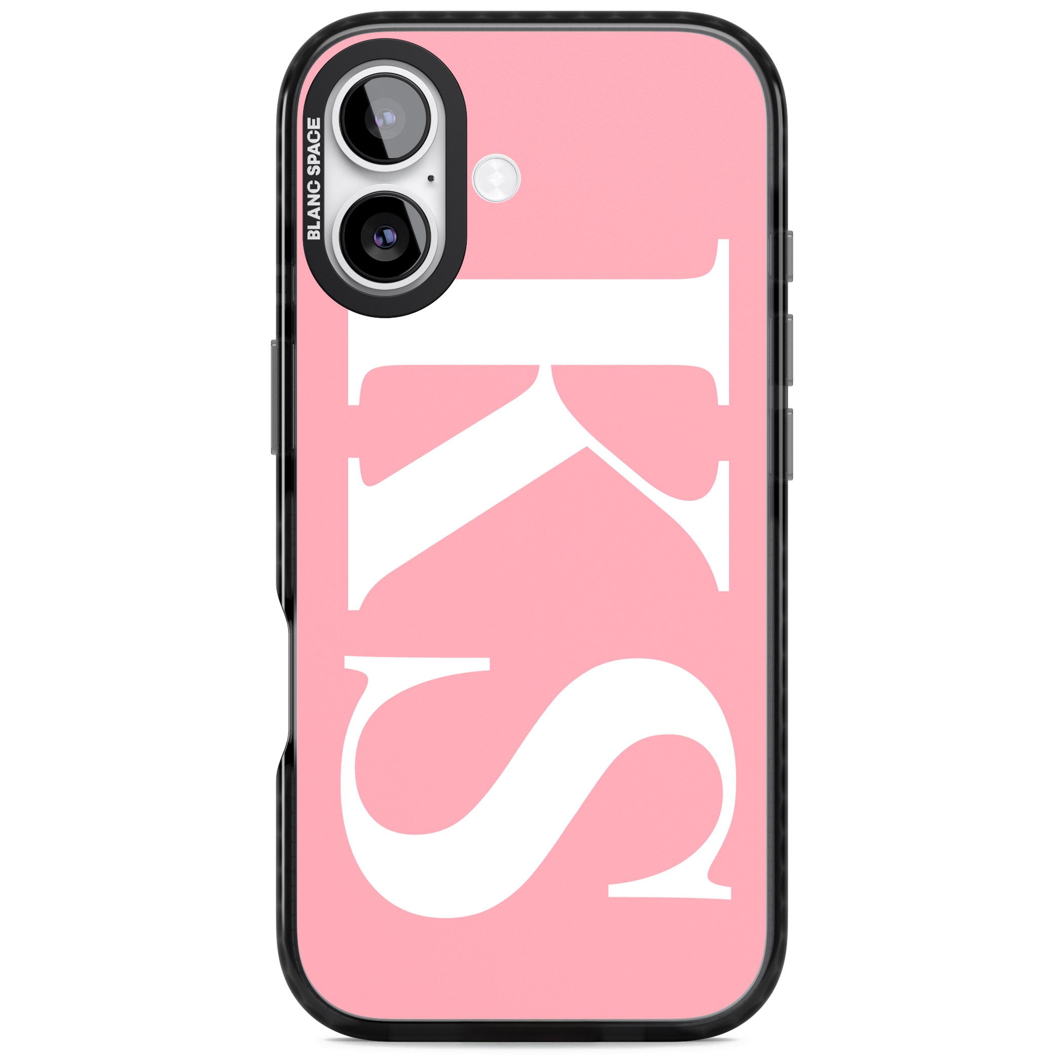 Personalised White & Pink Letters iPhone 17 Impact Pro Black Phone Case