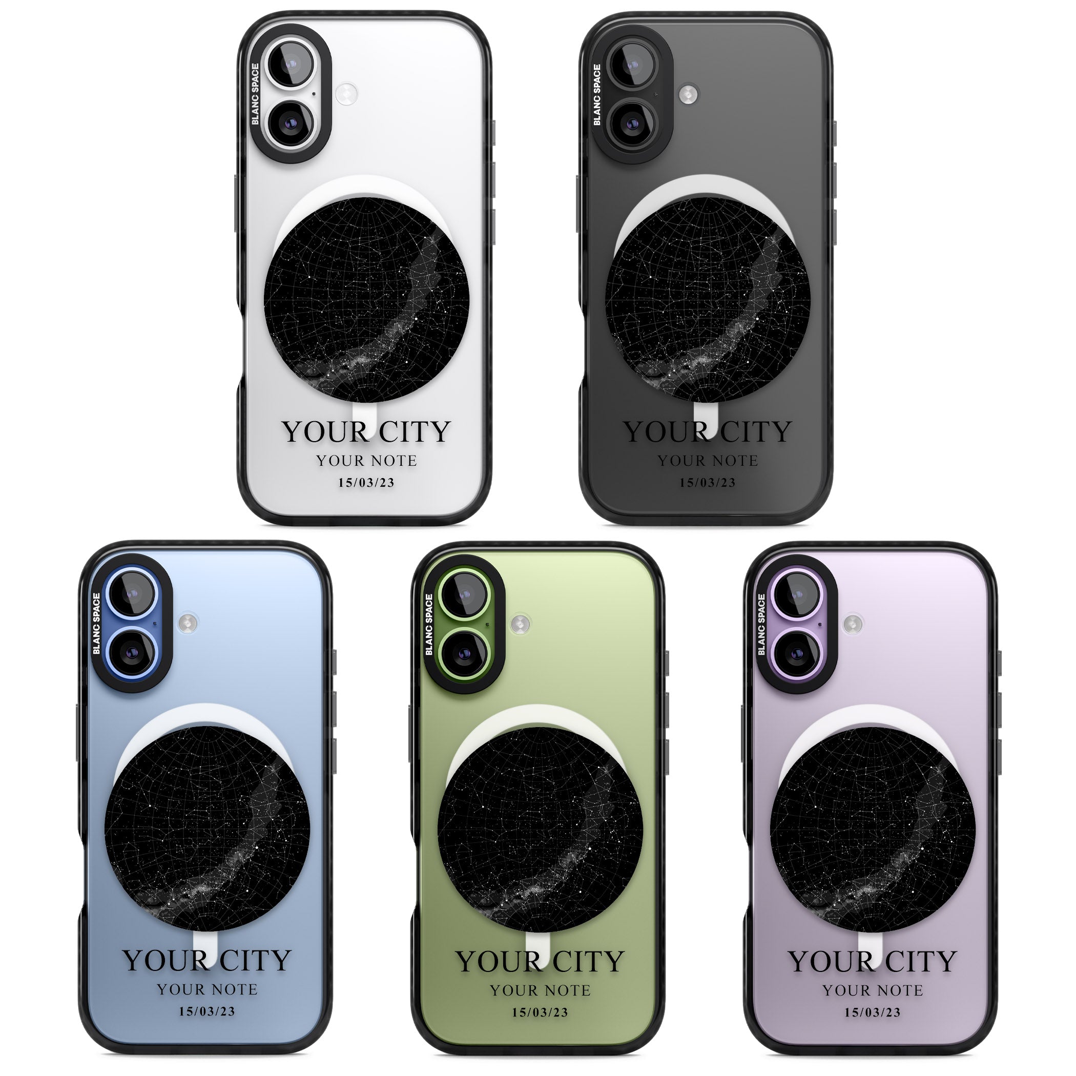 Personalised Star Map iPhone 17 Impact Pro Black Phone Case APT Impact Protection