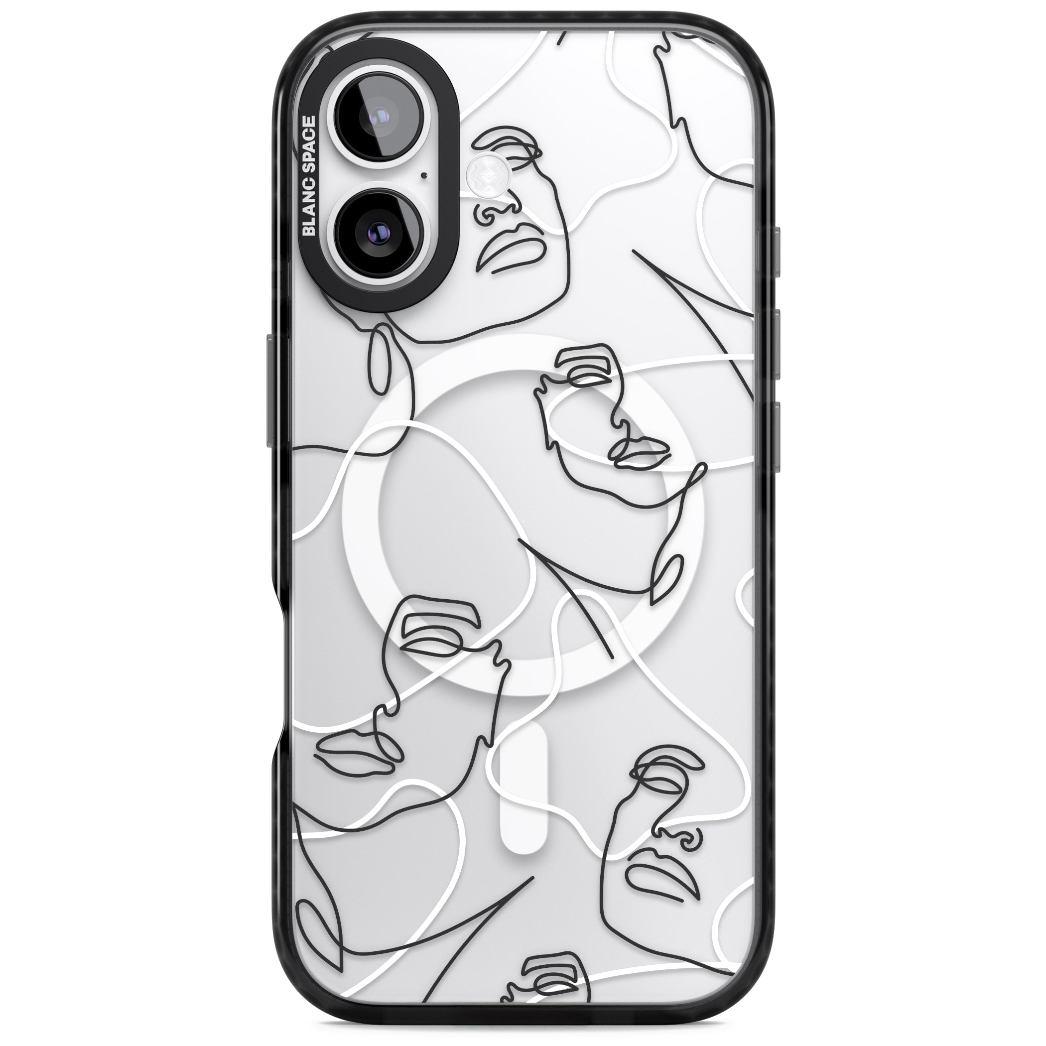 Personalised Abstract Faces iPhone 17 Impact Pro Black Phone Case