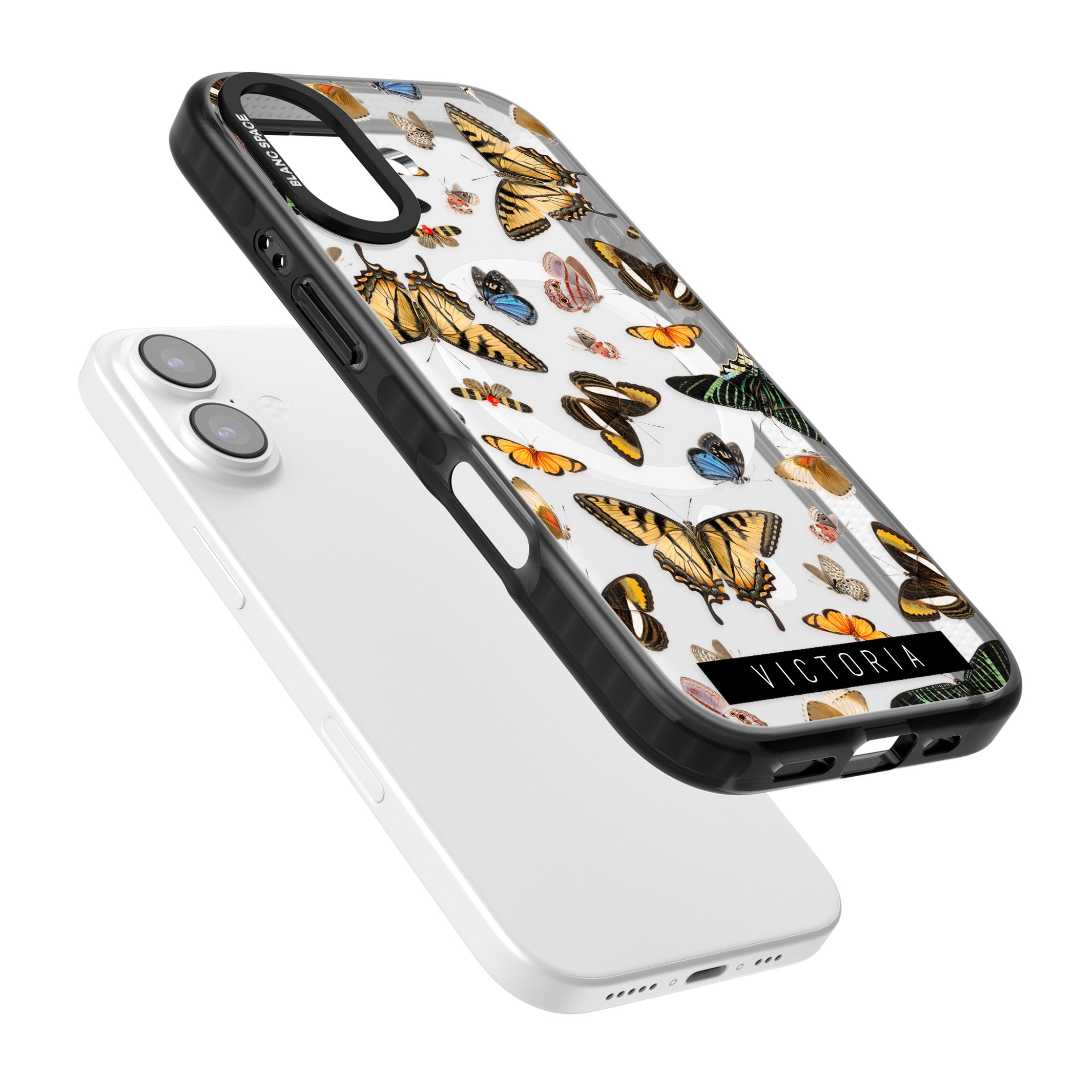 Personalised Butterfly Archive iPhone 17 Impact Pro Black Phone Case Colours