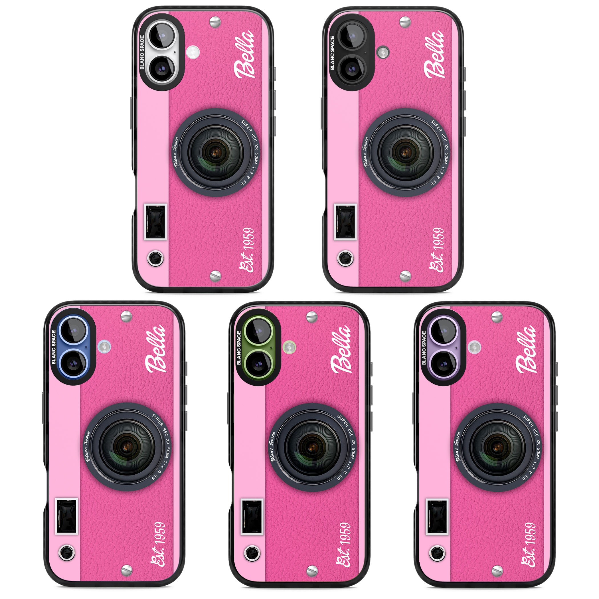 Personalised Pink Dream Camera iPhone 17 Impact Pro Black Phone Case APT Impact Protection