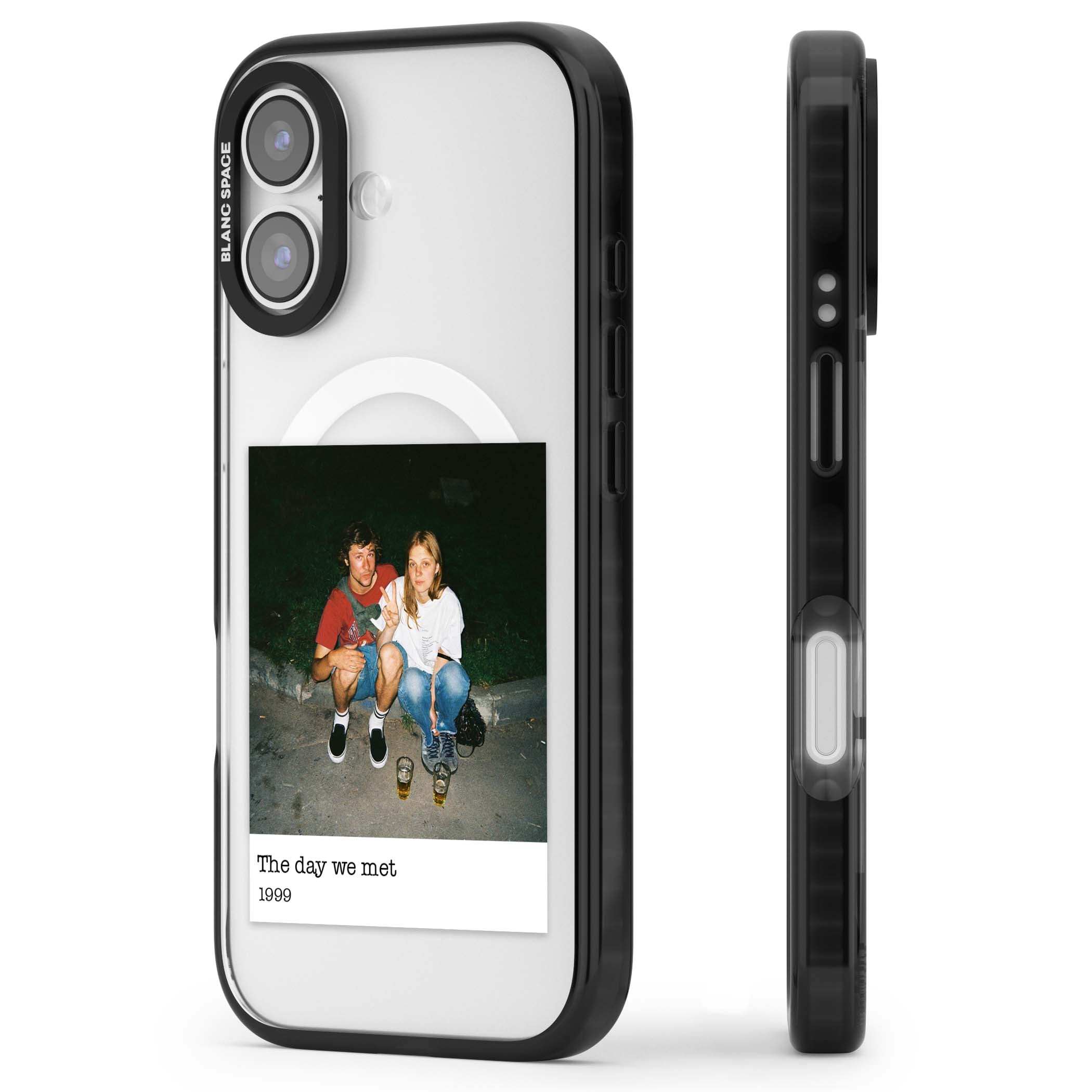 Photo Memory minimal iPhone case | Black Impact Magsafe case for iPhone 17