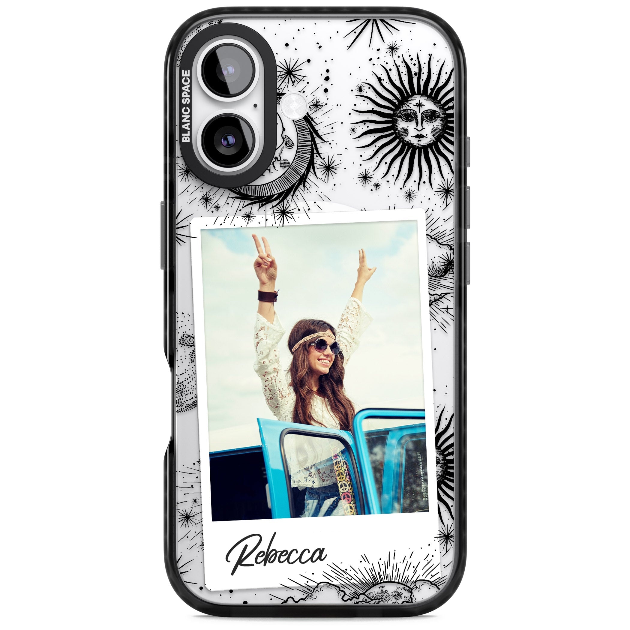 Personalised Astrology Instant Photo iPhone 17 Impact Pro Black Phone Case