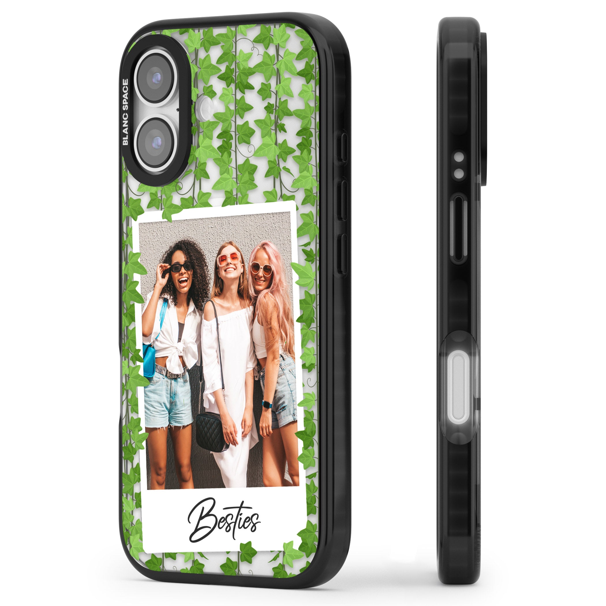 Personalised Ivy Vine Instant Photo iPhone 17 Impact Pro Black Phone Case Side Profile