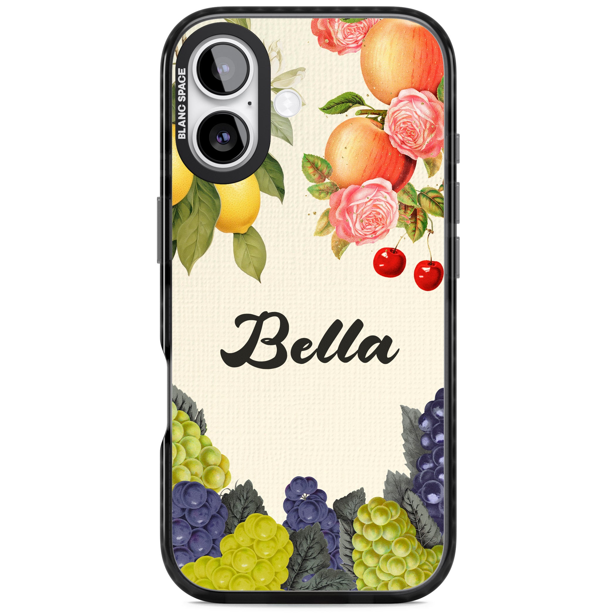 Personalised Vintage Fruits iPhone 17 Impact Pro Black Phone Case