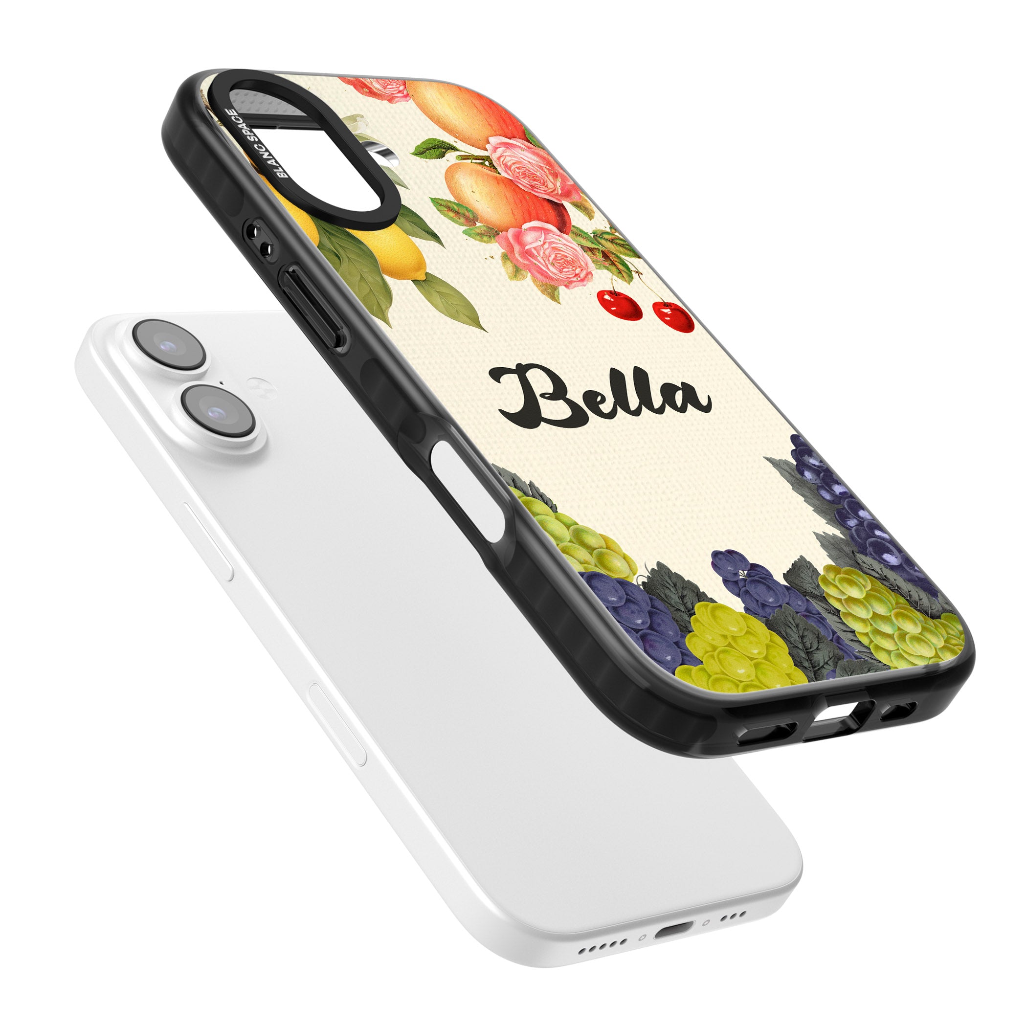 Personalised Vintage Fruits iPhone 17 Impact Pro Black Phone Case Colours