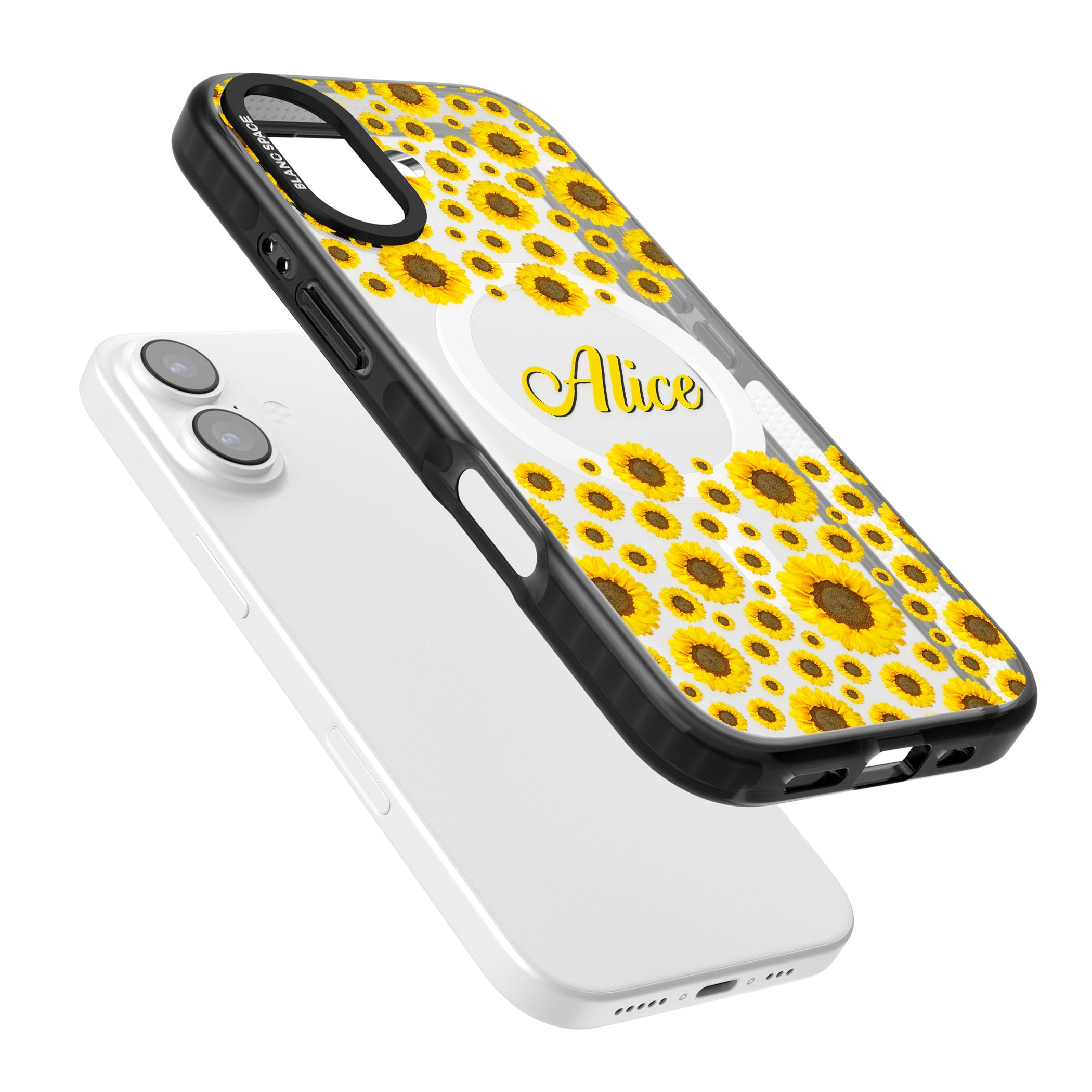 Personalised Sunflowers iPhone 17 Impact Pro Black Phone Case Colours