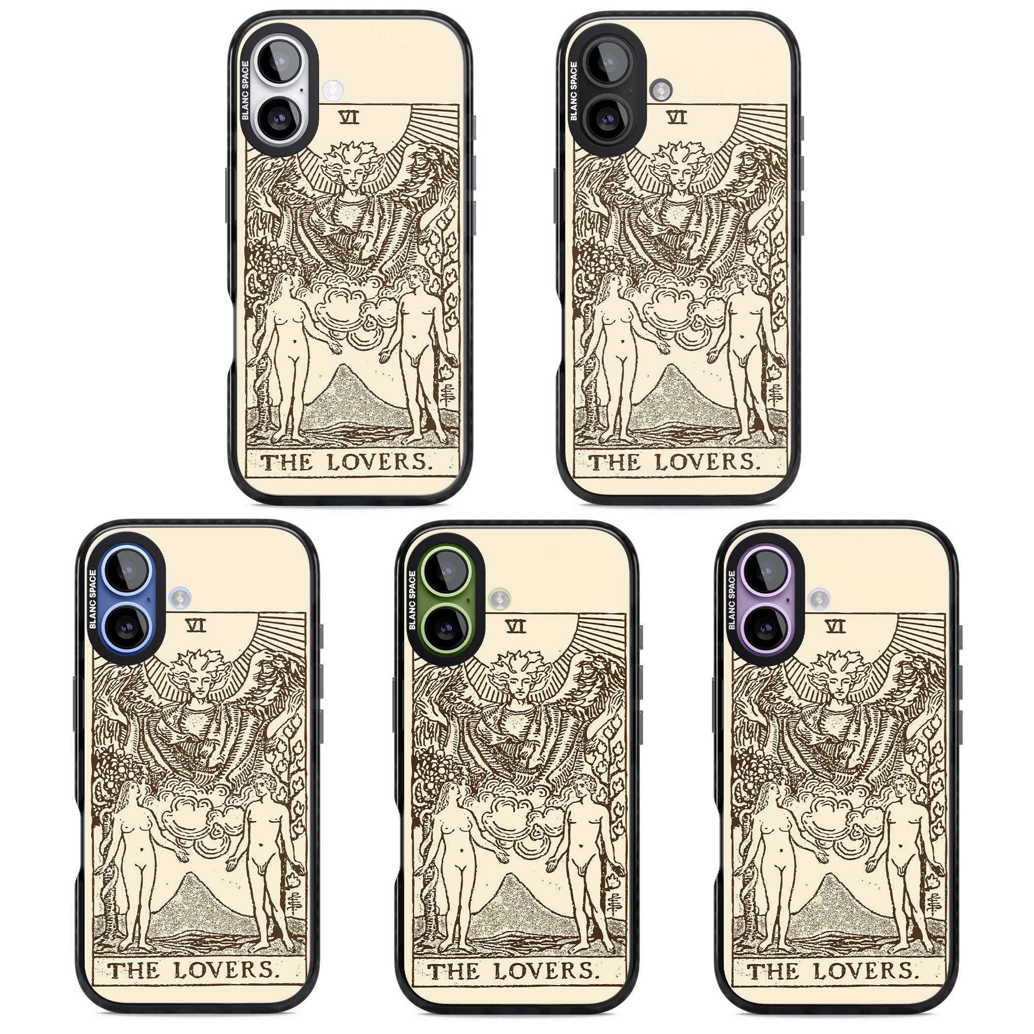 Personalised The Lovers Tarot Card (Cream) iPhone 17 Impact Pro Black Phone Case APT Impact Protection