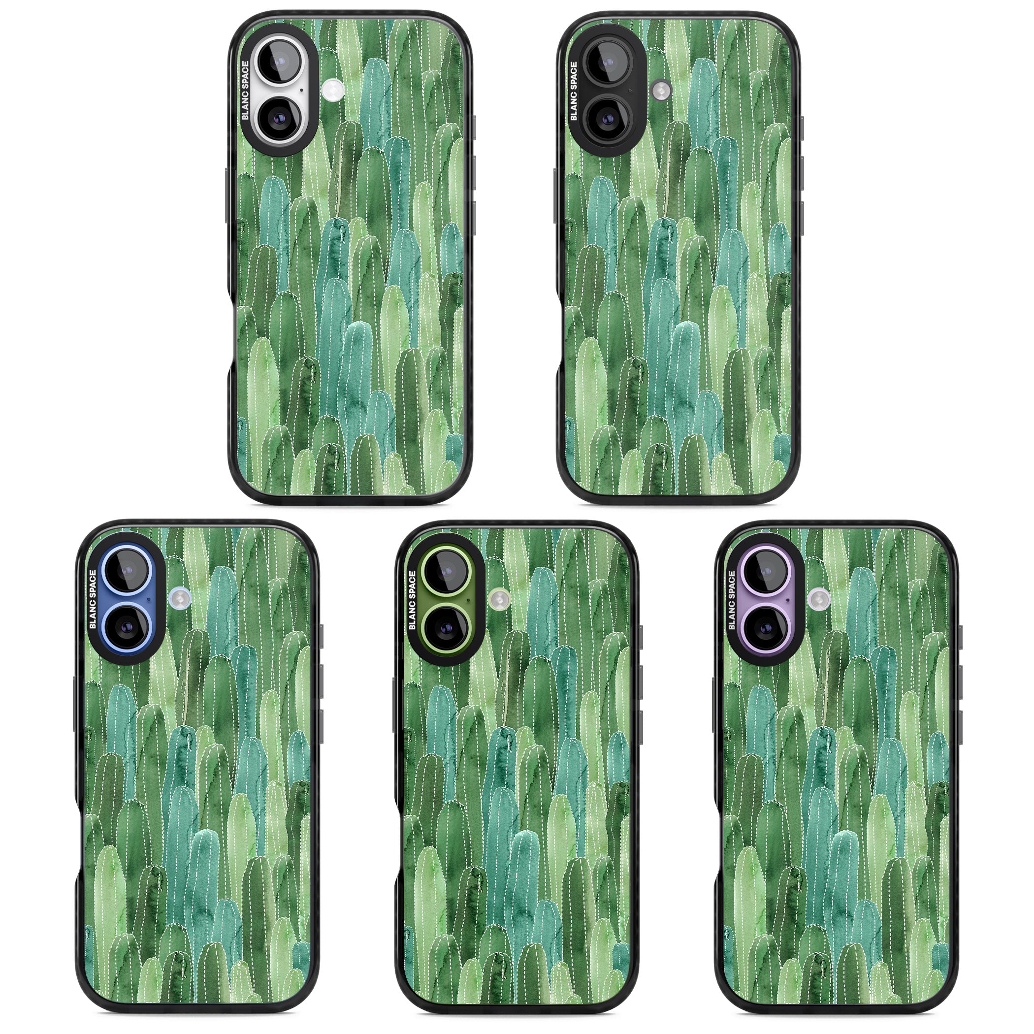 Skinny Cacti iPhone 17 Impact Pro Black Phone Case APT Impact Protection