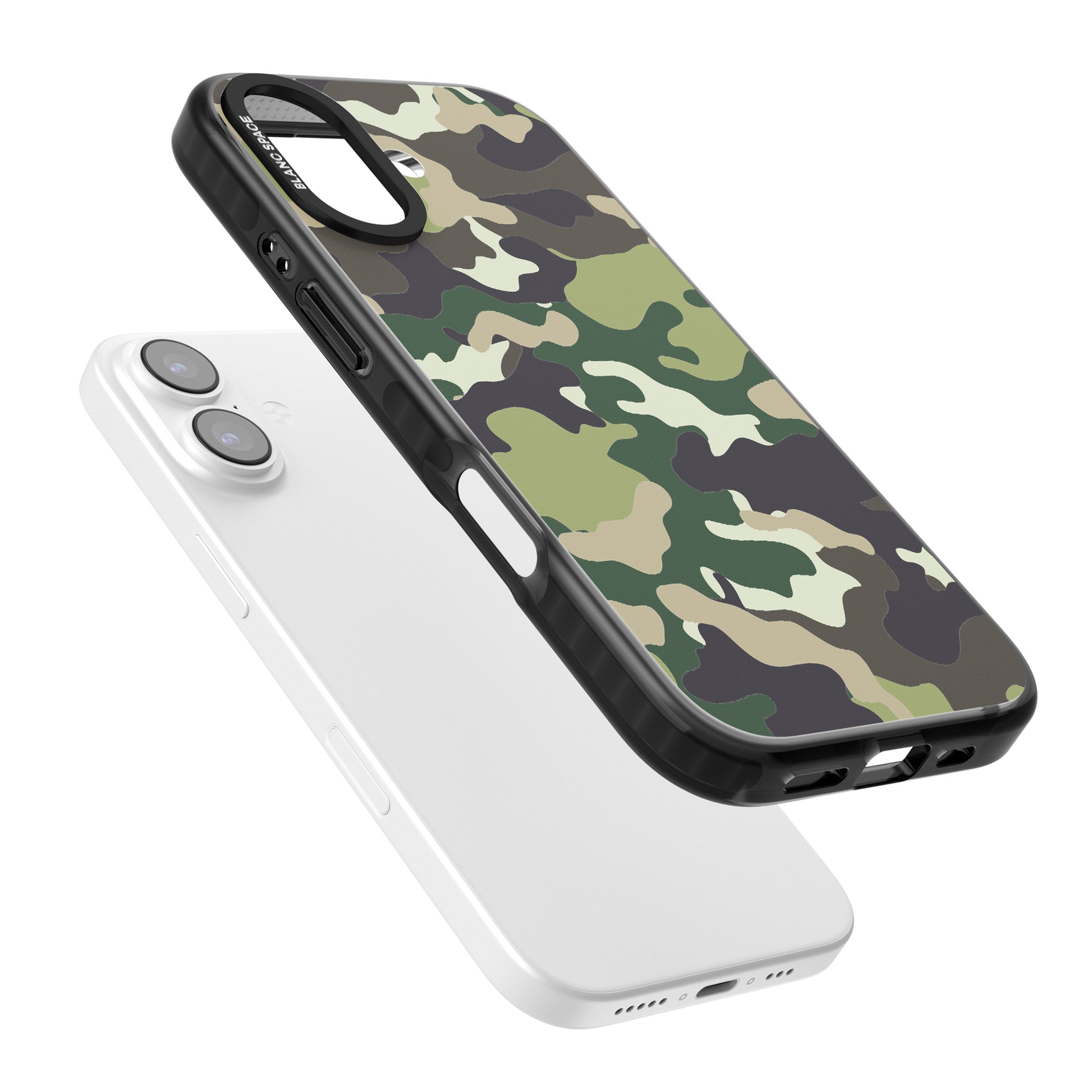 Green Camo iPhone 17 Impact Pro Black Phone Case Colours