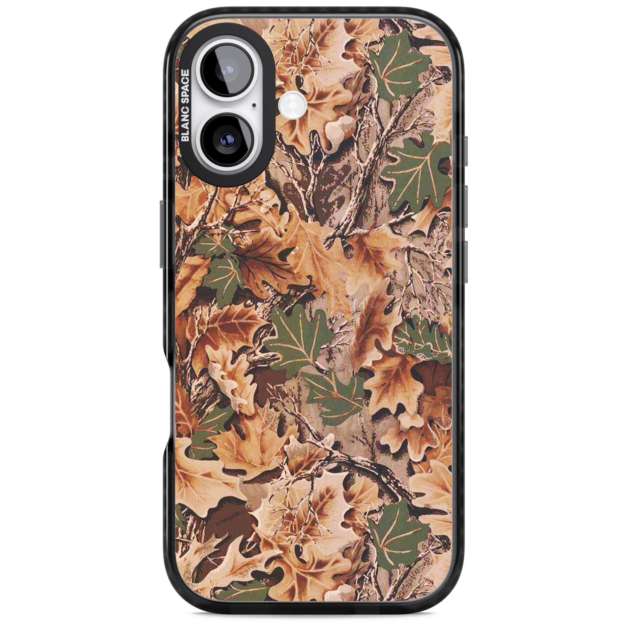 Leaves Camo iPhone 17 Impact Pro Black Phone Case