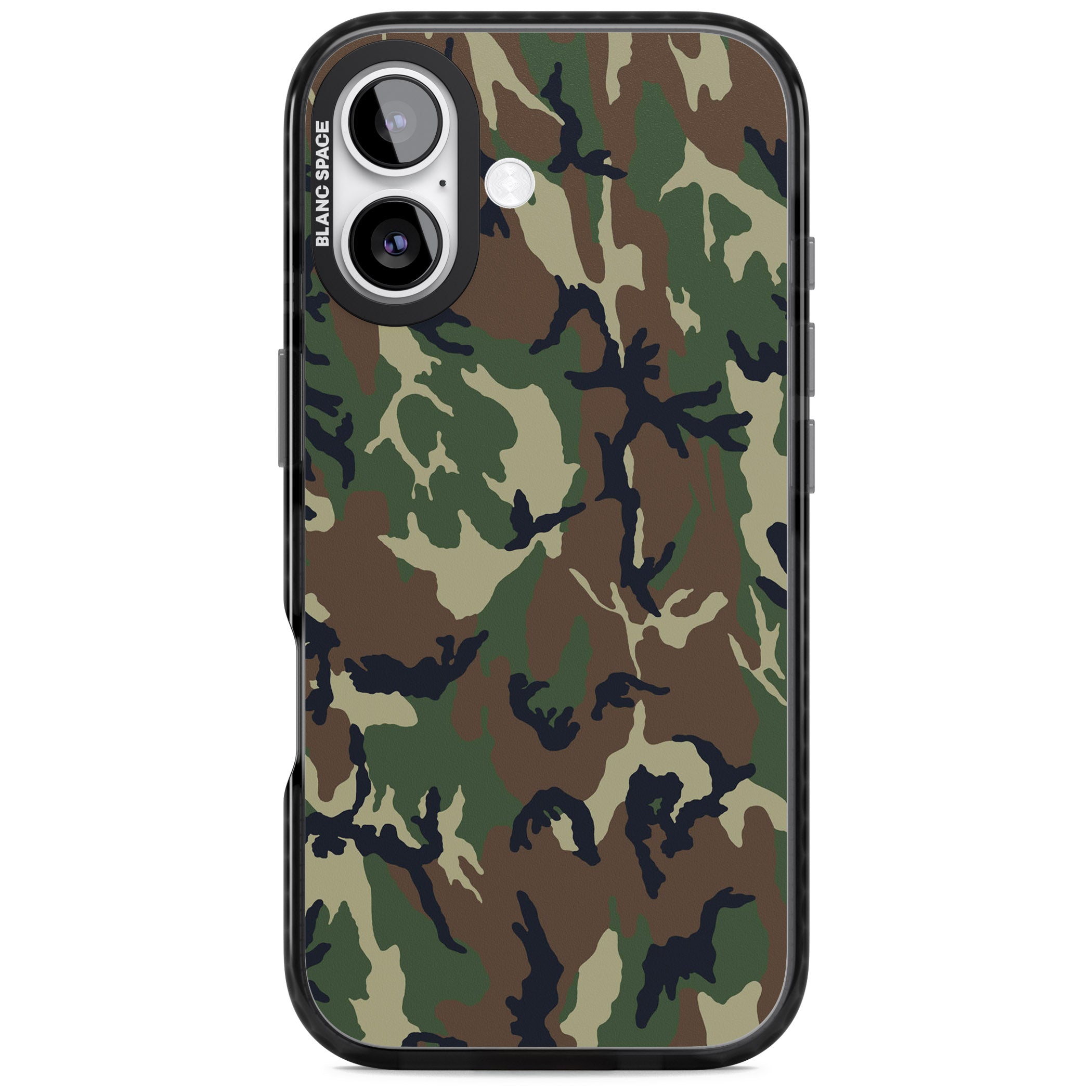 Forest Green Camo iPhone 17 Impact Pro Black Phone Case