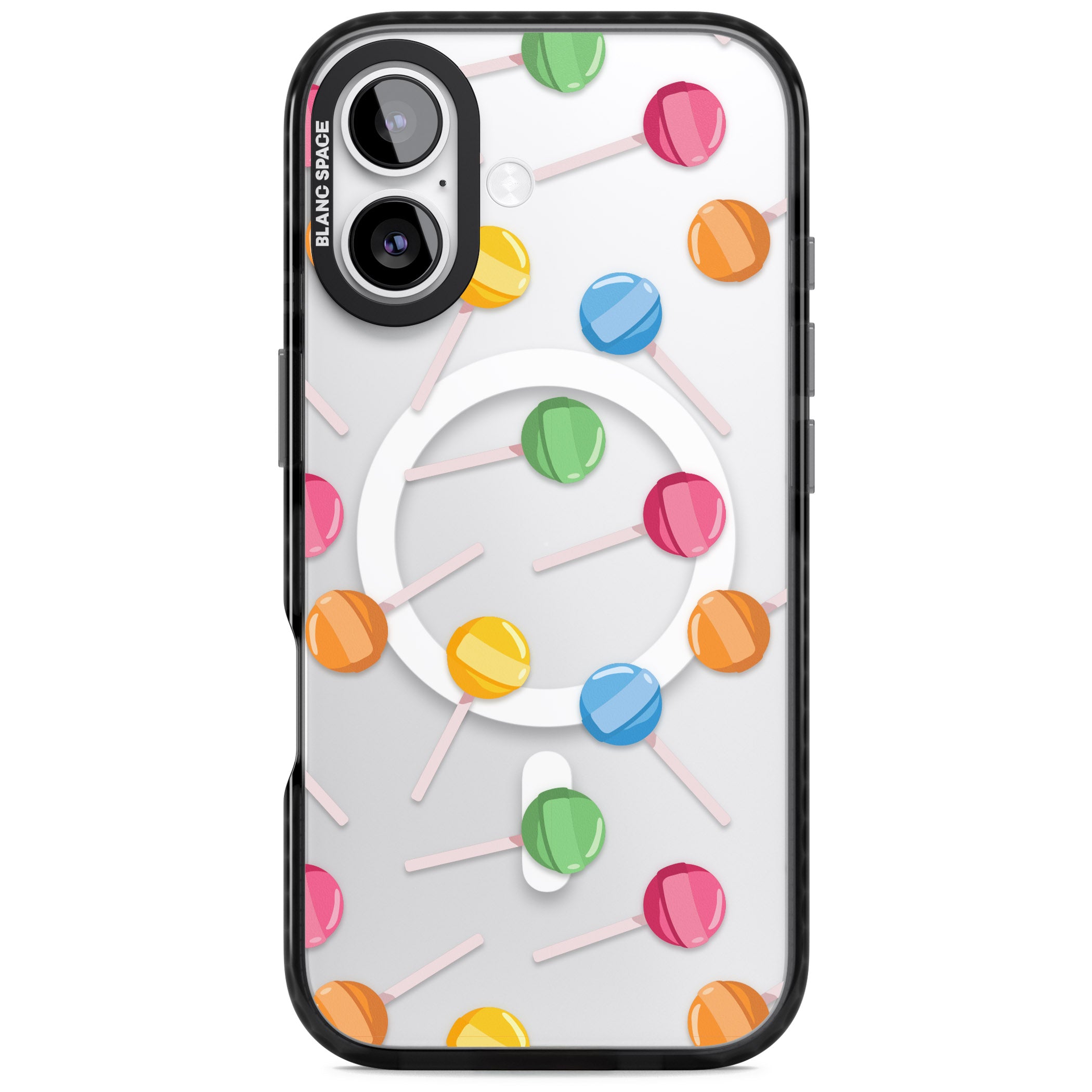 Lollipop Pattern iPhone 17 Impact Pro Black Phone Case