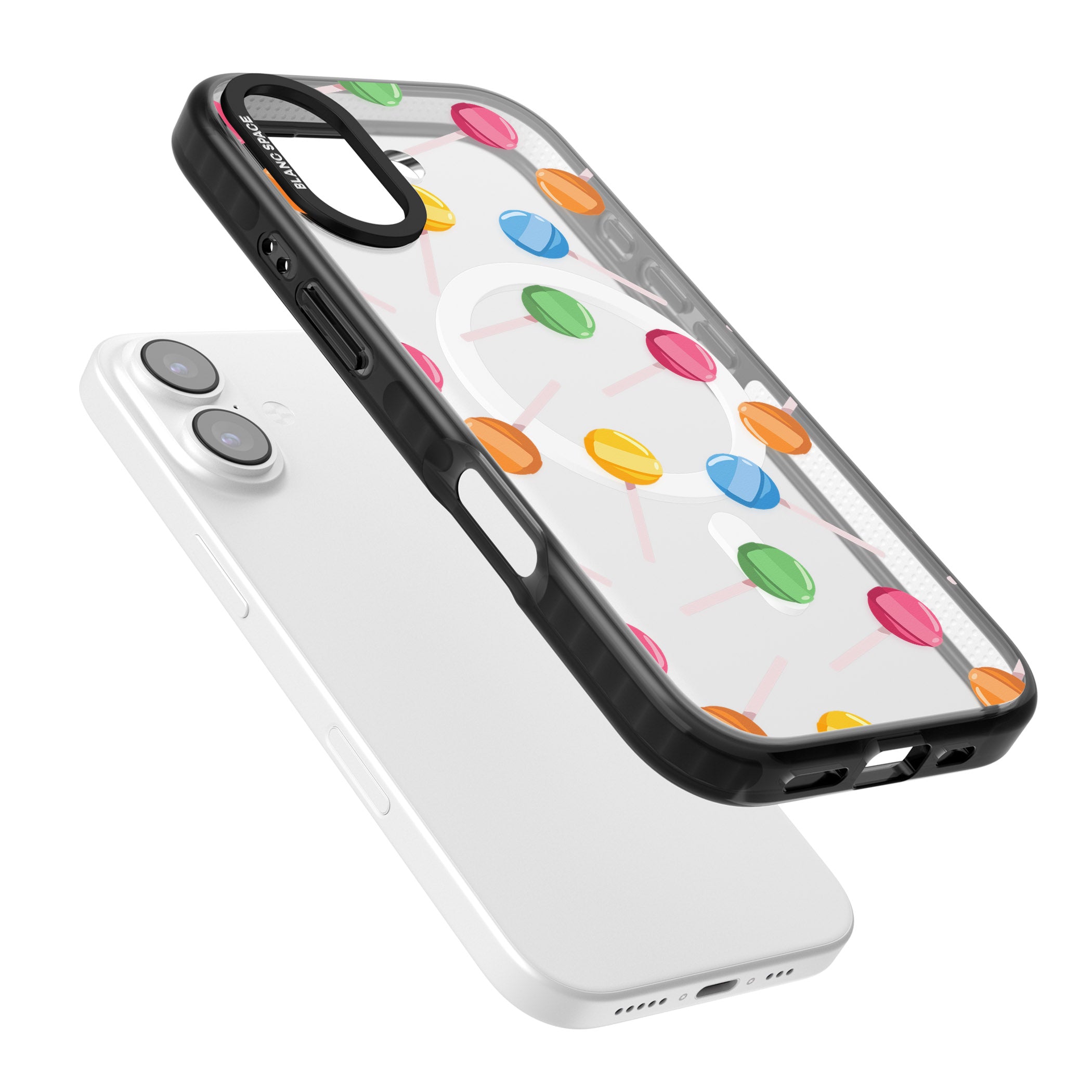 Lollipop Pattern iPhone 17 Impact Pro Black Phone Case Colours
