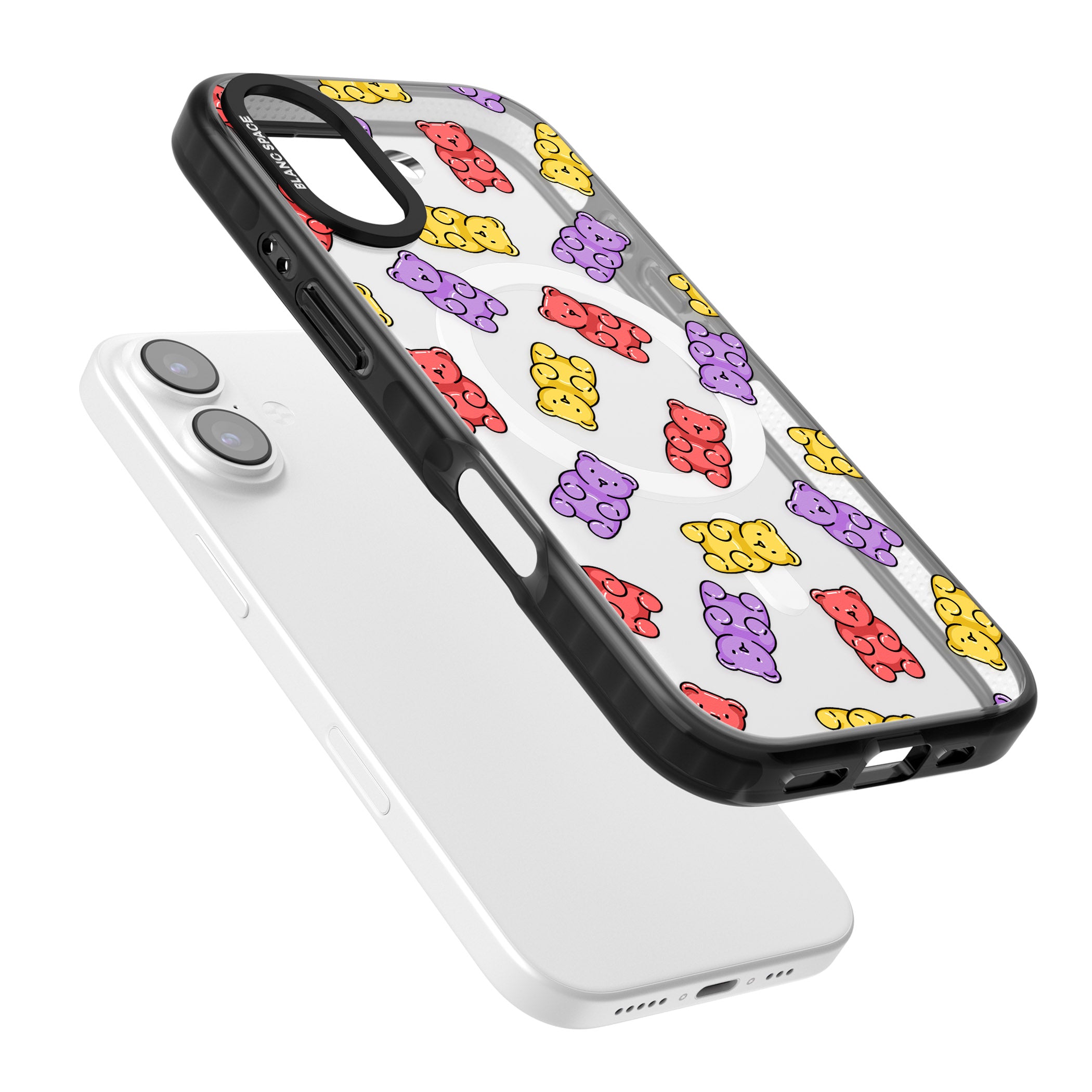 Gummy Bear Pattern iPhone 17 Impact Pro Black Phone Case Colours